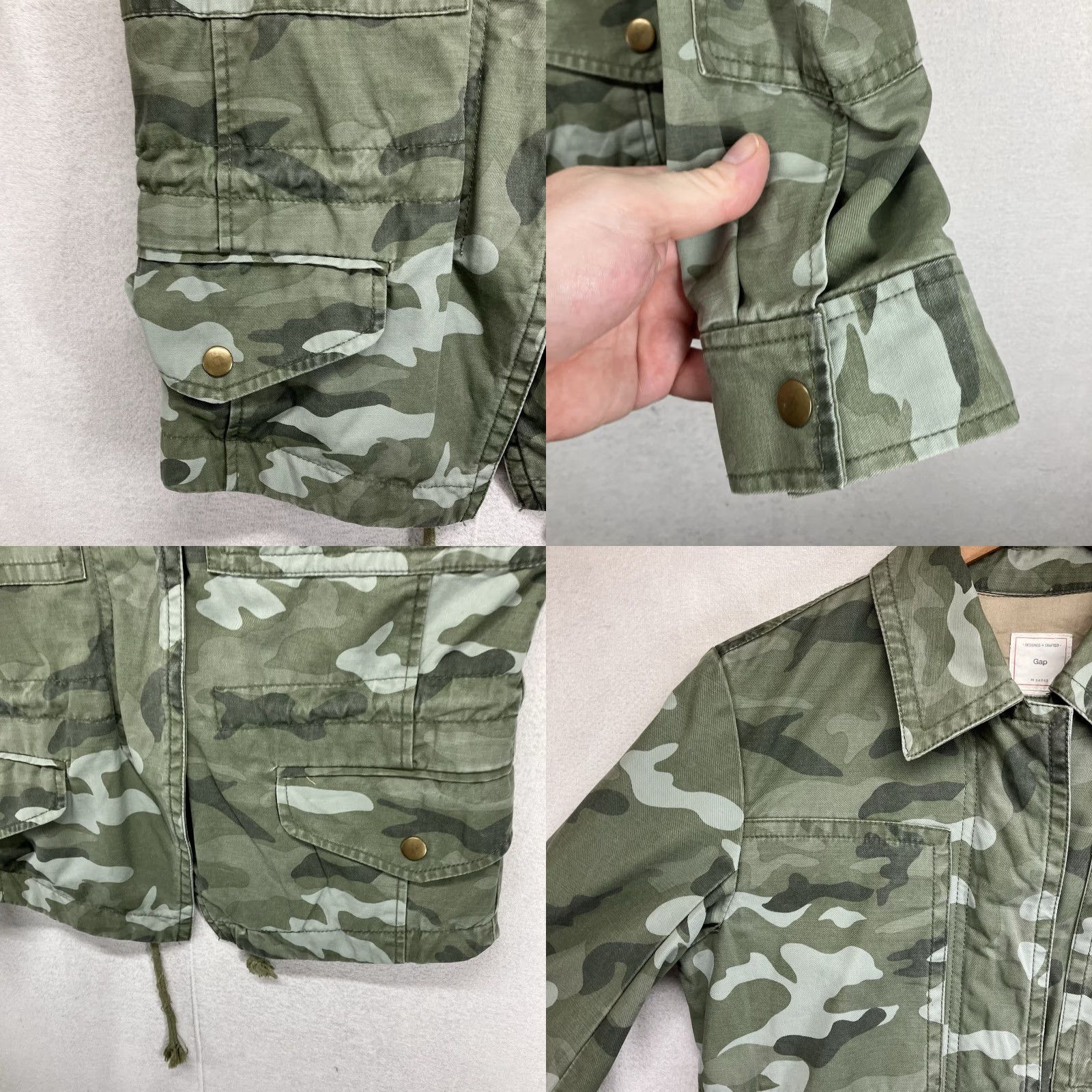 Gap Vintage Gap Camouflage Utility Jacket Women’s XS Military Style Streetwear Short Cotton Green Zipper Snap 90s Fall Spring Urban Size XS / US 0-2 / IT 36-38 - 8 Thumbnail