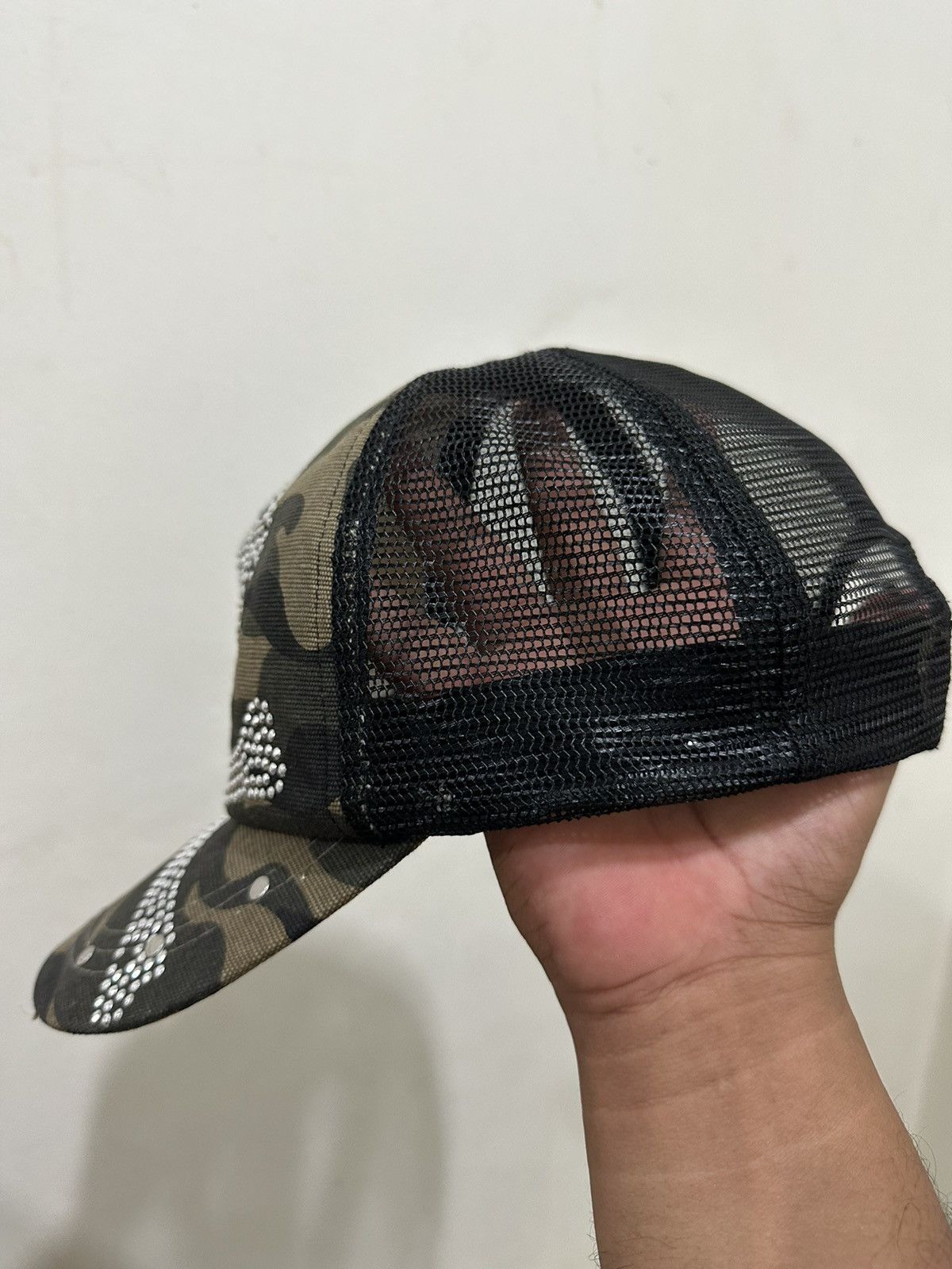 Japanese Brand VTG Skull Punk Bling Camo Trucked Hat Size ONE SIZE - 3 Thumbnail