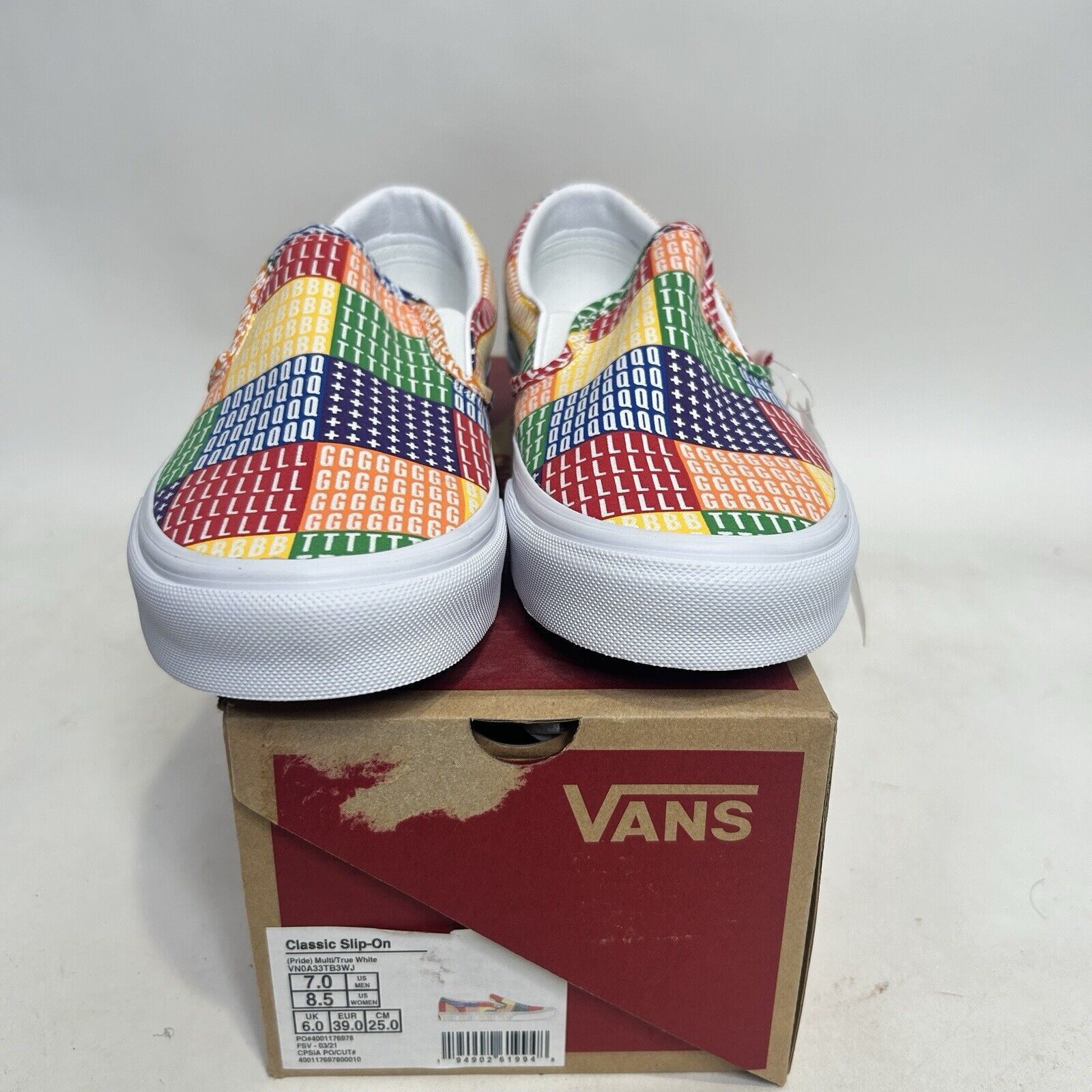 Vans Vans Classic Slip-On “Pride/Multi True White” 2024 Size US 8.5 / IT 38.5 - 2 Thumbnail
