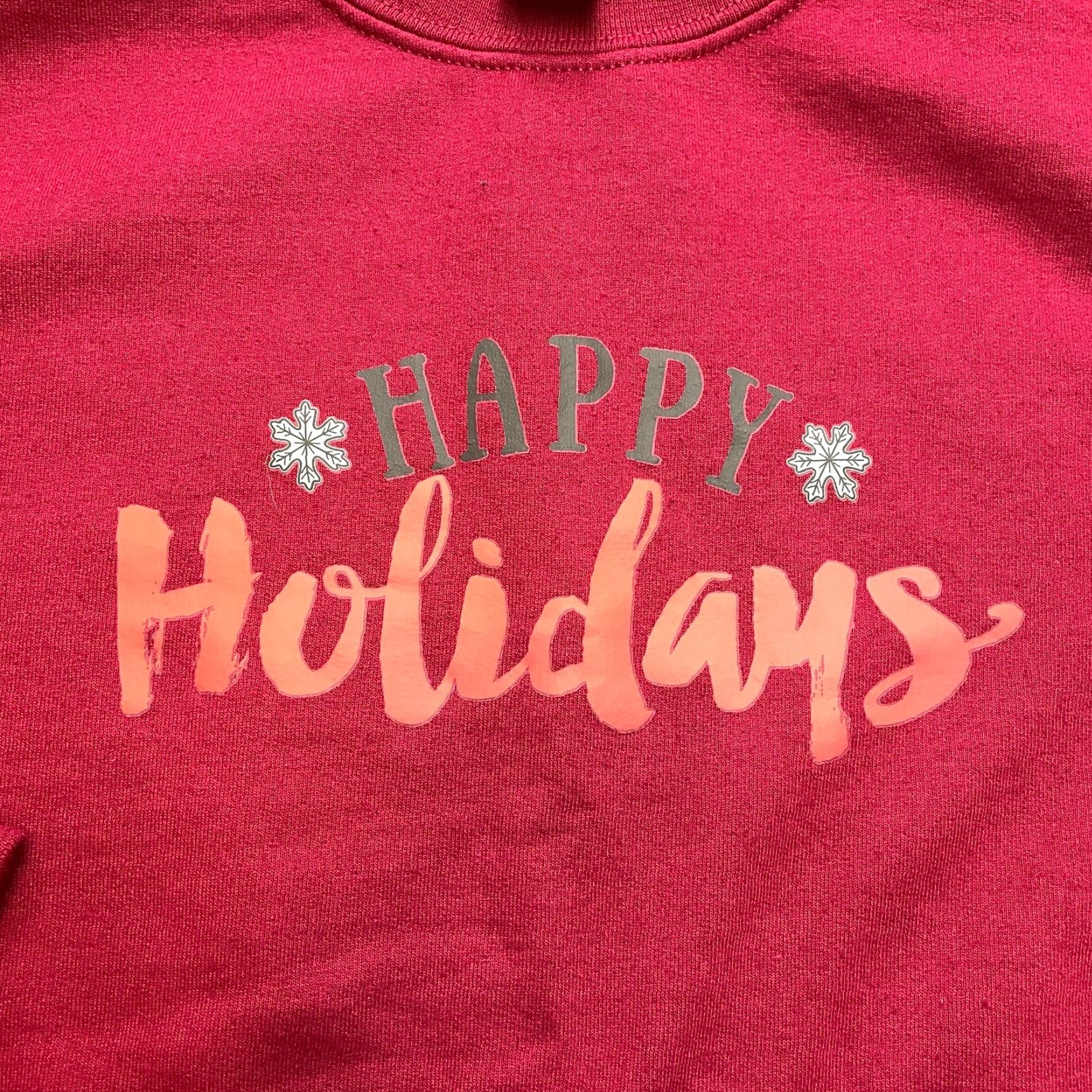 Gildan Gildan Heavy Blend Sweatshirt Adult Medium Dark Red Happy Holidays Pullover Crew Sweatshirt Mens Girls Unisex Adults Christmas Theme Size US M / EU 48-50 / 2 - 3 Thumbnail