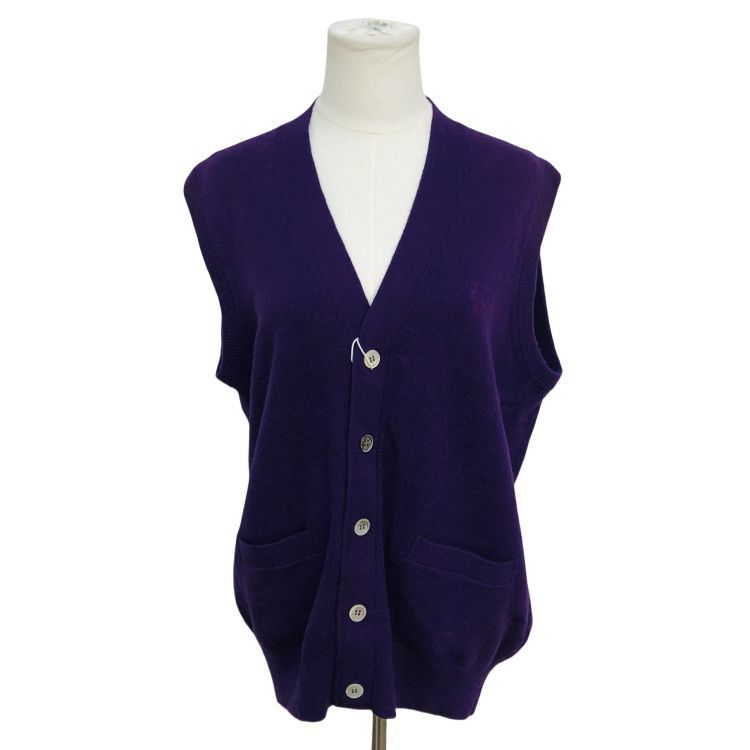 Dior Dior Purple Knit Vest Size L Size US L / EU 52-54 / 3 - 1 Thumbnail