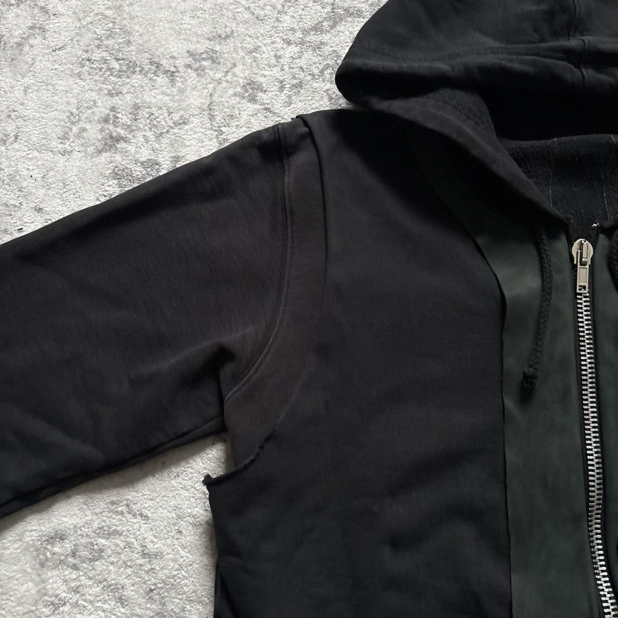 Rick Owens Drkshdw Rick Owens SLAB Layered Leather Hoodie | Size M Size US M / EU 48-50 / 2 - 6 Thumbnail
