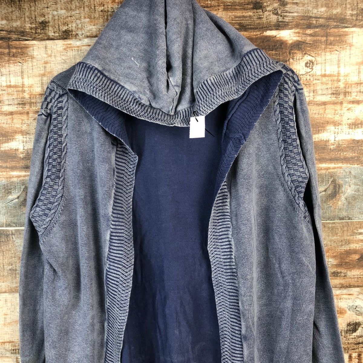 Faded Glory × Homespun Knitwear × Japanese Brand DL Growth By Gril faded Hoodie cardigan Knitwear #C602 Size US L / EU 52-54 / 3 - 5 Thumbnail