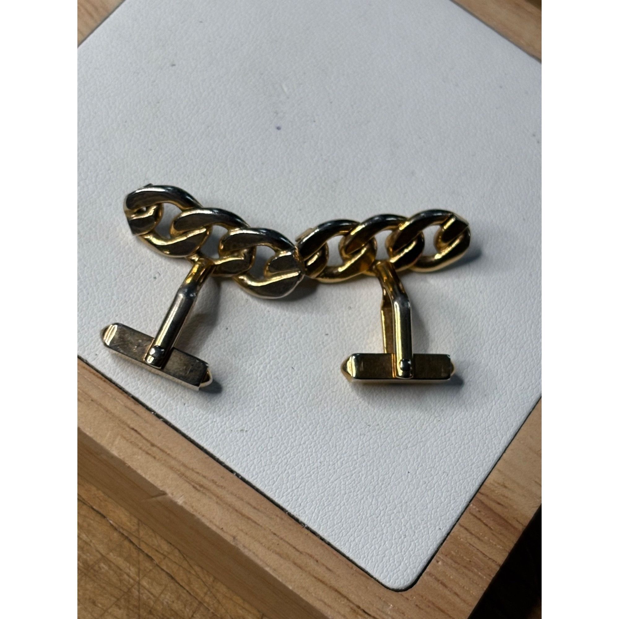 Other Gold-Tone Chain-Link Cufflinks For Men Size ONE SIZE - 3 Thumbnail