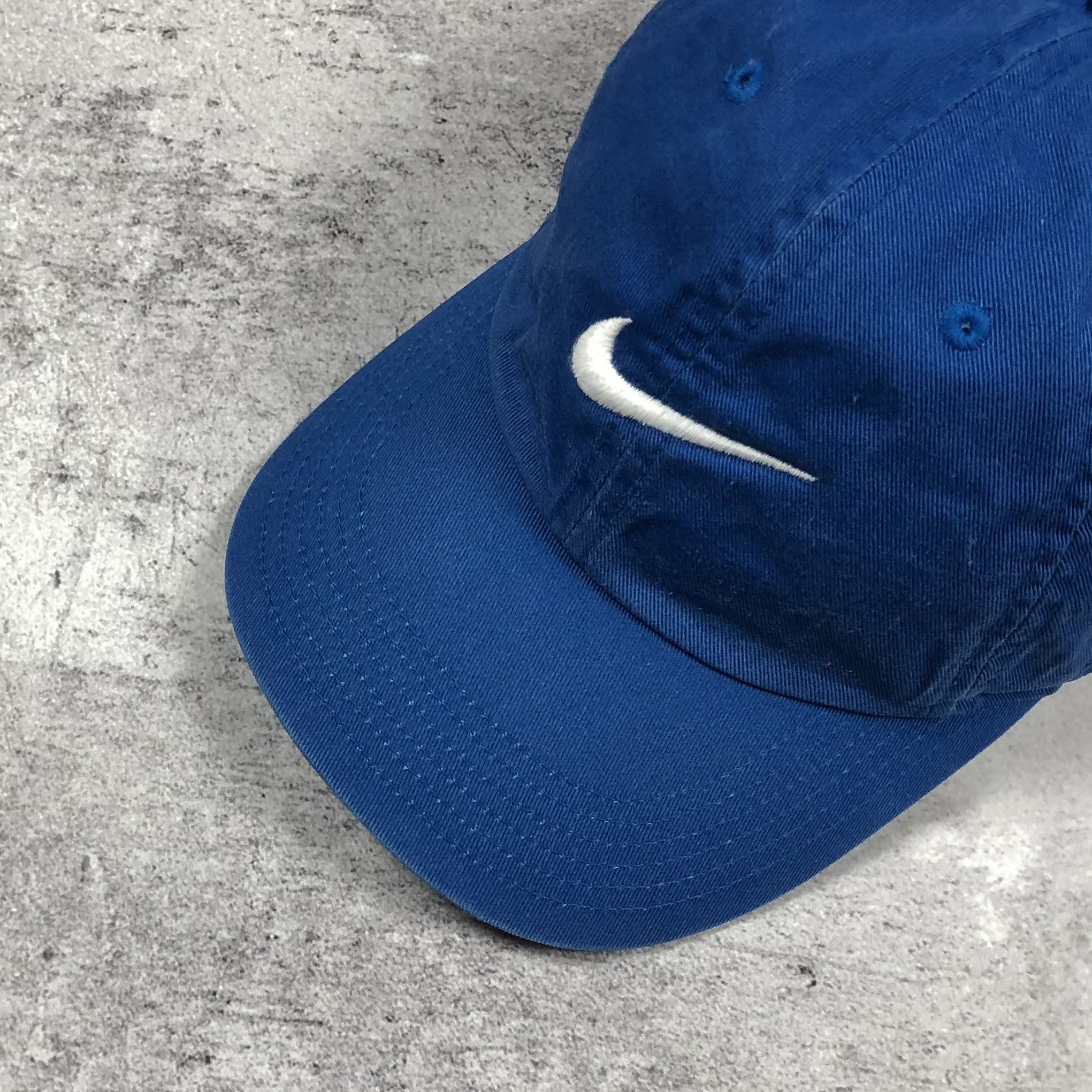 Nike Y2K Vintage Nike Swoosh Centre Logo Blue Cap hype Size ONE SIZE - 2 Thumbnail
