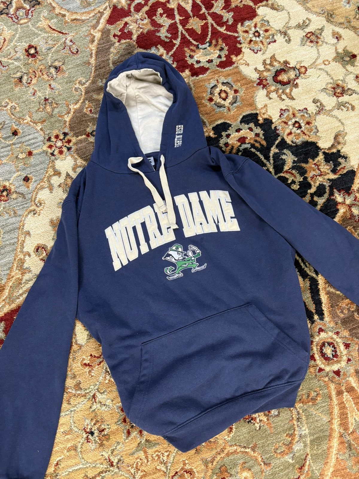 NCAA × Vintage Vintage Y2K Notre Dame Hoodie Sweatshirt Size US L / EU 52-54 / 3 - 2 Thumbnail