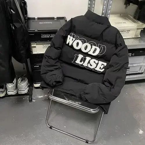 VIBE Street lettering blur printed winter thick coat Size US M / EU 48-50 / 2 - 1 Thumbnail