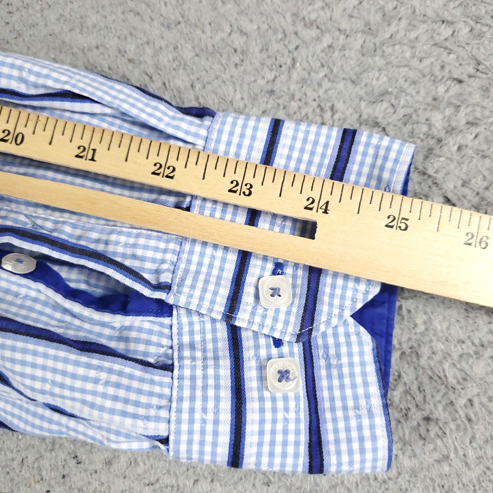 BUGATCHI Bugatchi Uomo Button-Up Shirt Men's XL Blue Striped Long Sleeve Regular Fit Size US XL / EU 56 / 4 - 7 Thumbnail