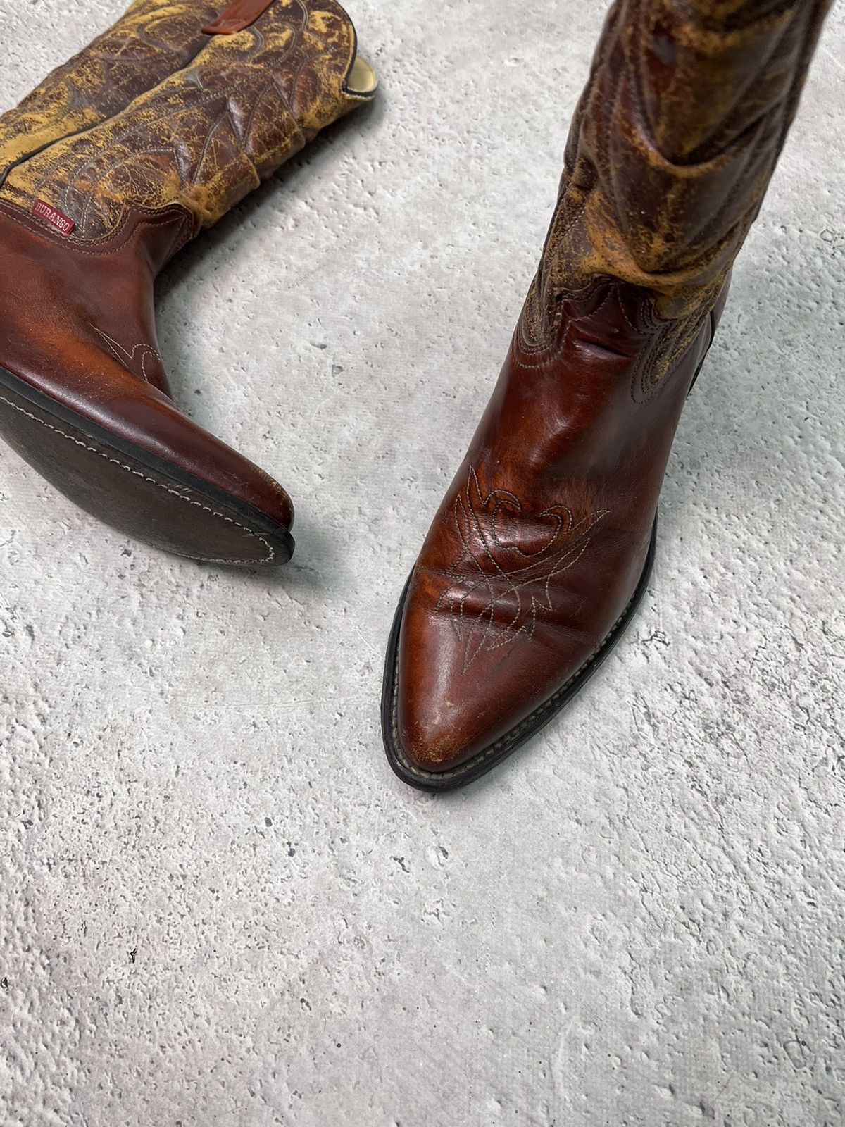 Vintage × Western Rise 90s Vintage Leather Cowboy Boots Western shoes USA Size US 9.5 / EU 42-43 - 7 Thumbnail