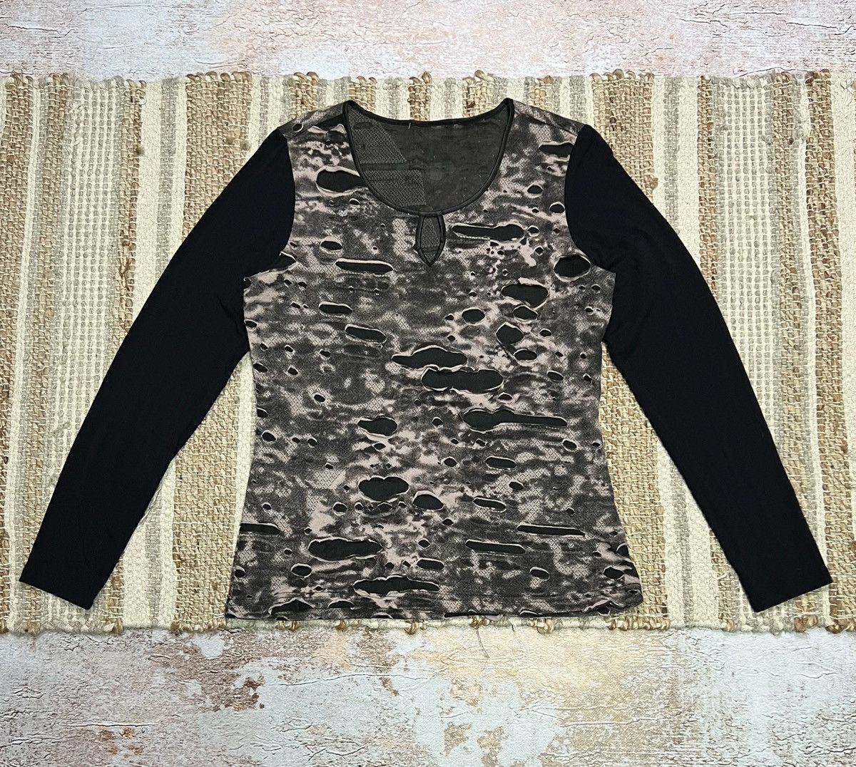 Vintage Vintage Japanese distressed long sleeve like diesel Size US S / EU 44-46 / 1 - 1 Thumbnail