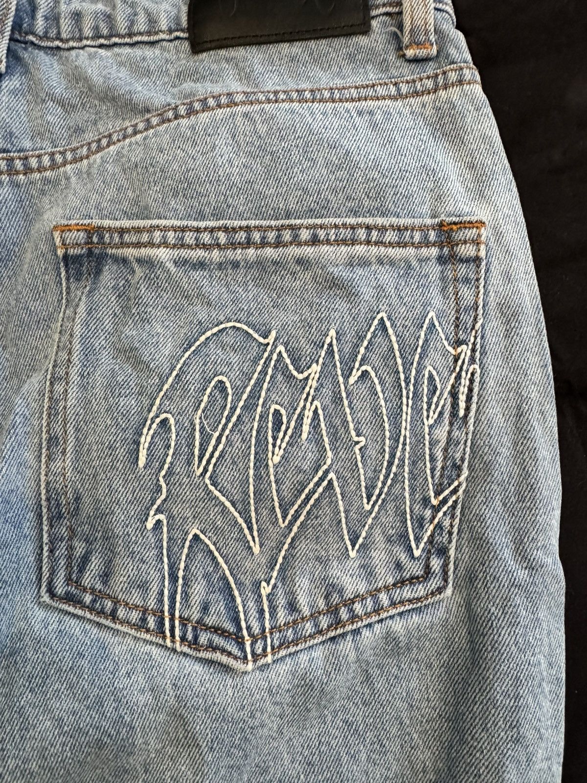 Revenge SKULL PATCH DENIM PANT INDIGO Size US 32 / EU 48 - 7 Thumbnail