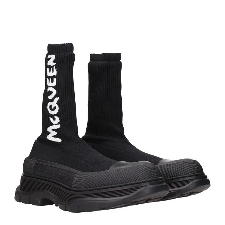 Alexander McQueen o1y1024 Hi-Top Sneakers in Black Size US 9 / EU 42 - 1 Thumbnail