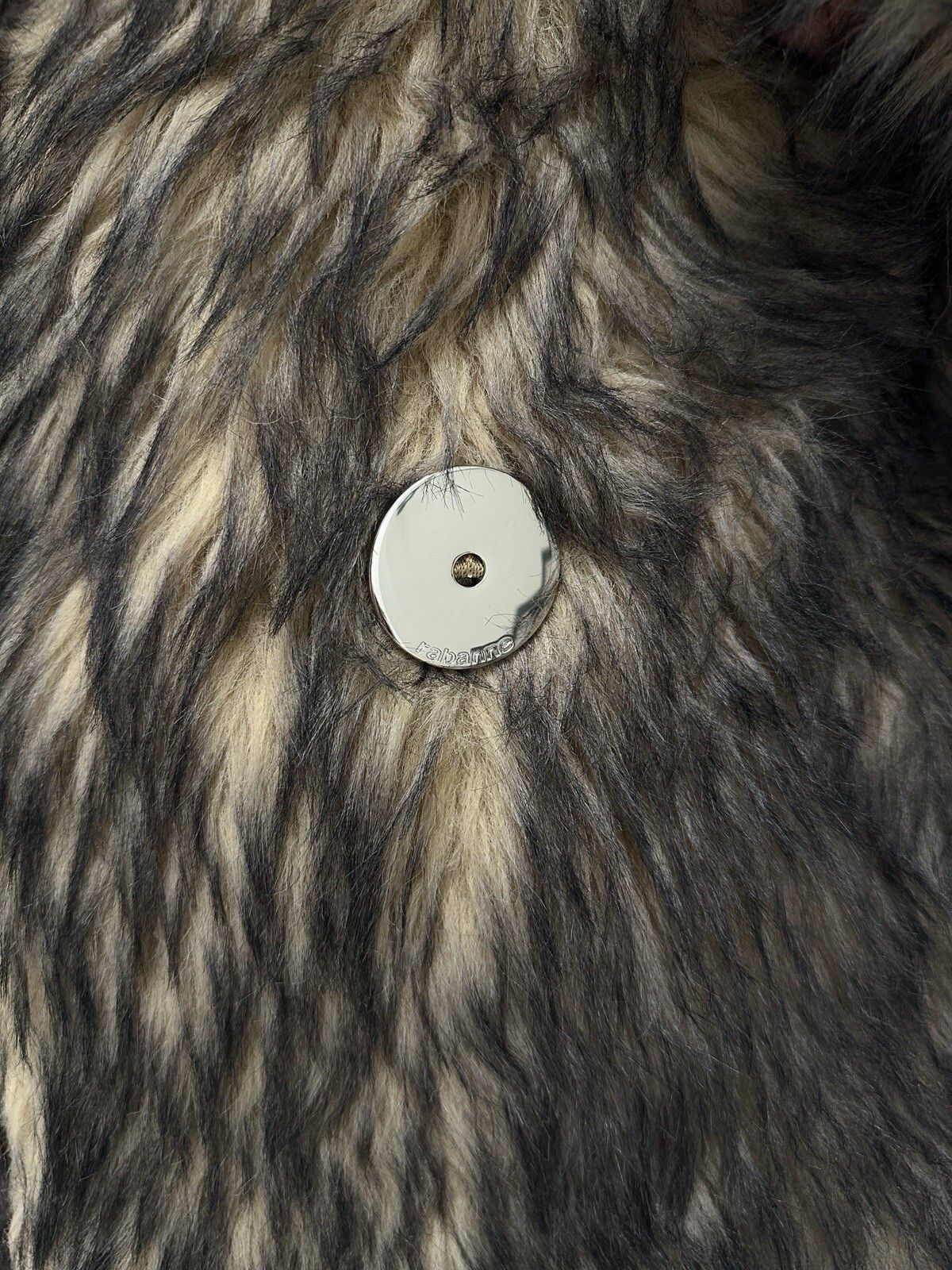 H&M × Paco Rabanne Paco Rabane H&M Faux Fuzzy Fur Long Coat Rare Size S / US 4 / IT 40 - 13 Thumbnail