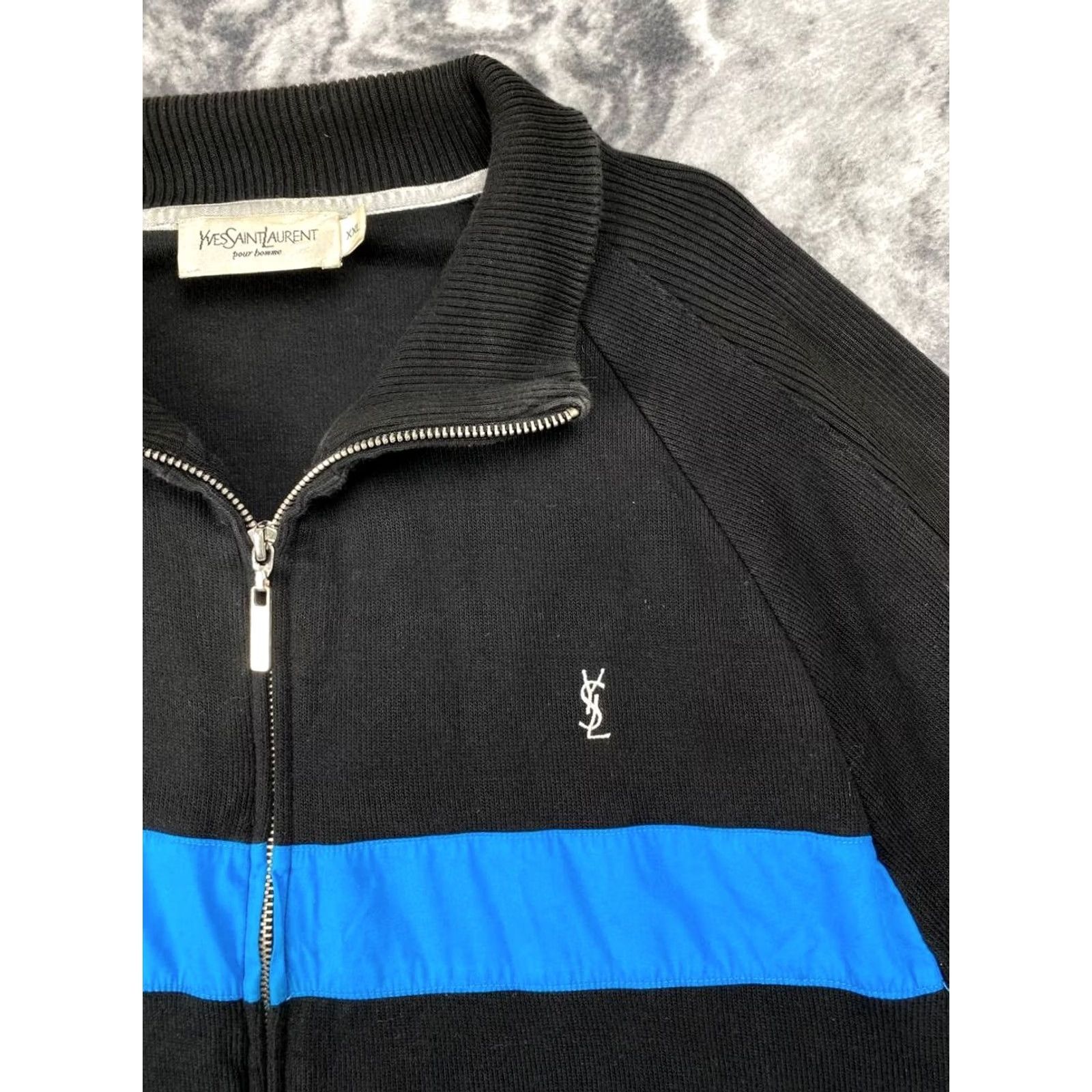 Yves Saint Laurent VINTAGE Saint Laurent Sweatshirt Men Size 2XL Black Size US XXL / EU 58 / 5 - 2 Thumbnail