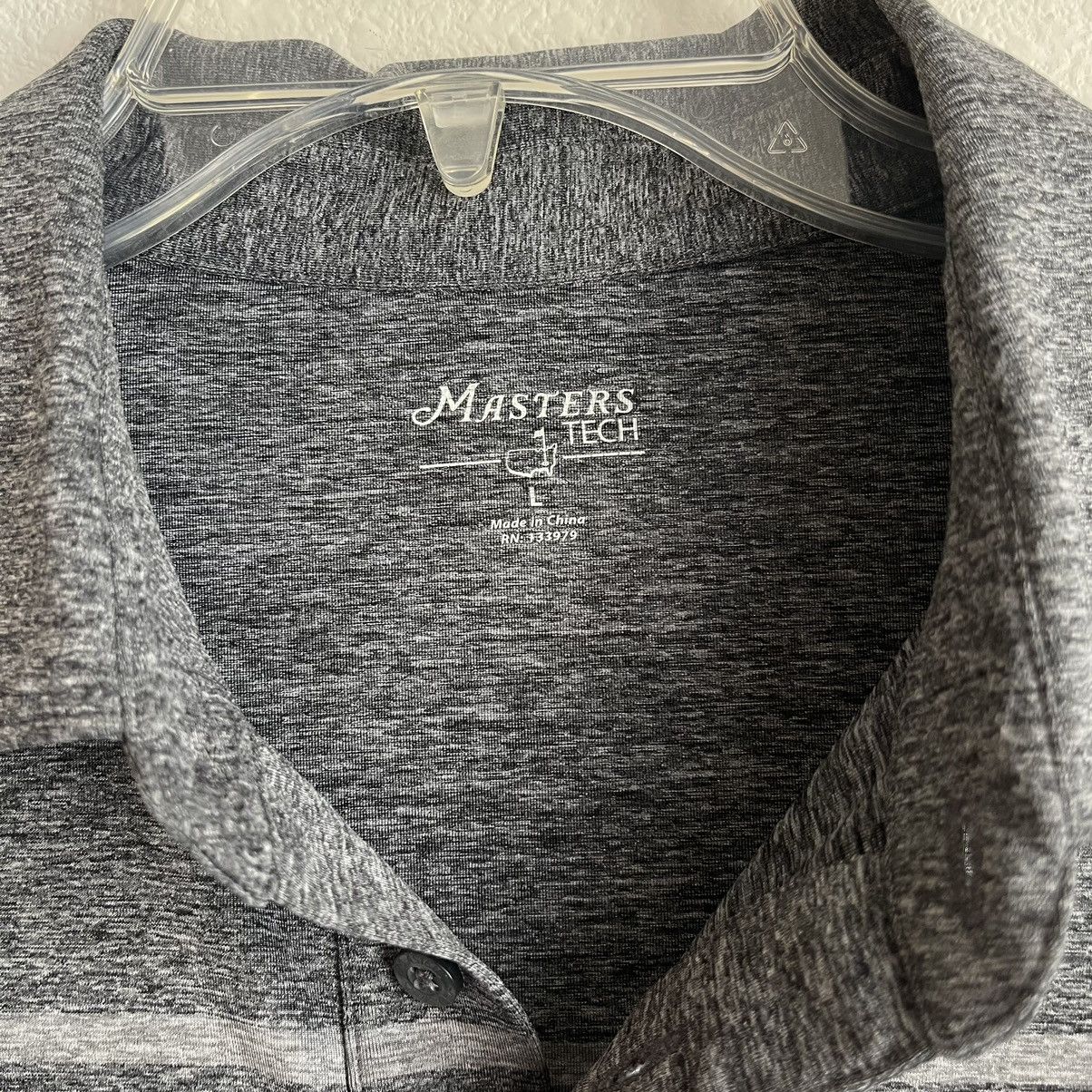 The Masters Master Tech Striped Heather Short Sleeve Performance Polo Size US L / EU 52-54 / 3 - 3 Thumbnail