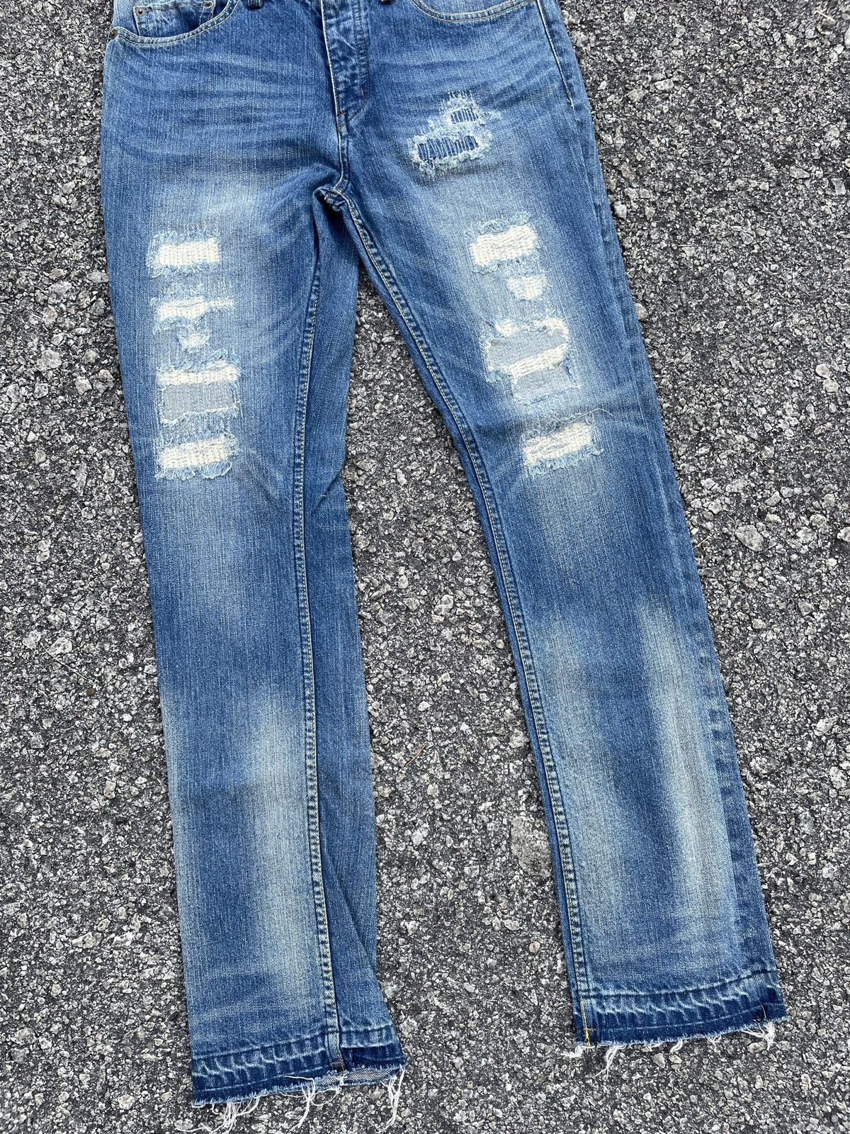 Japanese Brand Japanese Brand Distressed Punk Style Denim Size US 31 - 3 Thumbnail