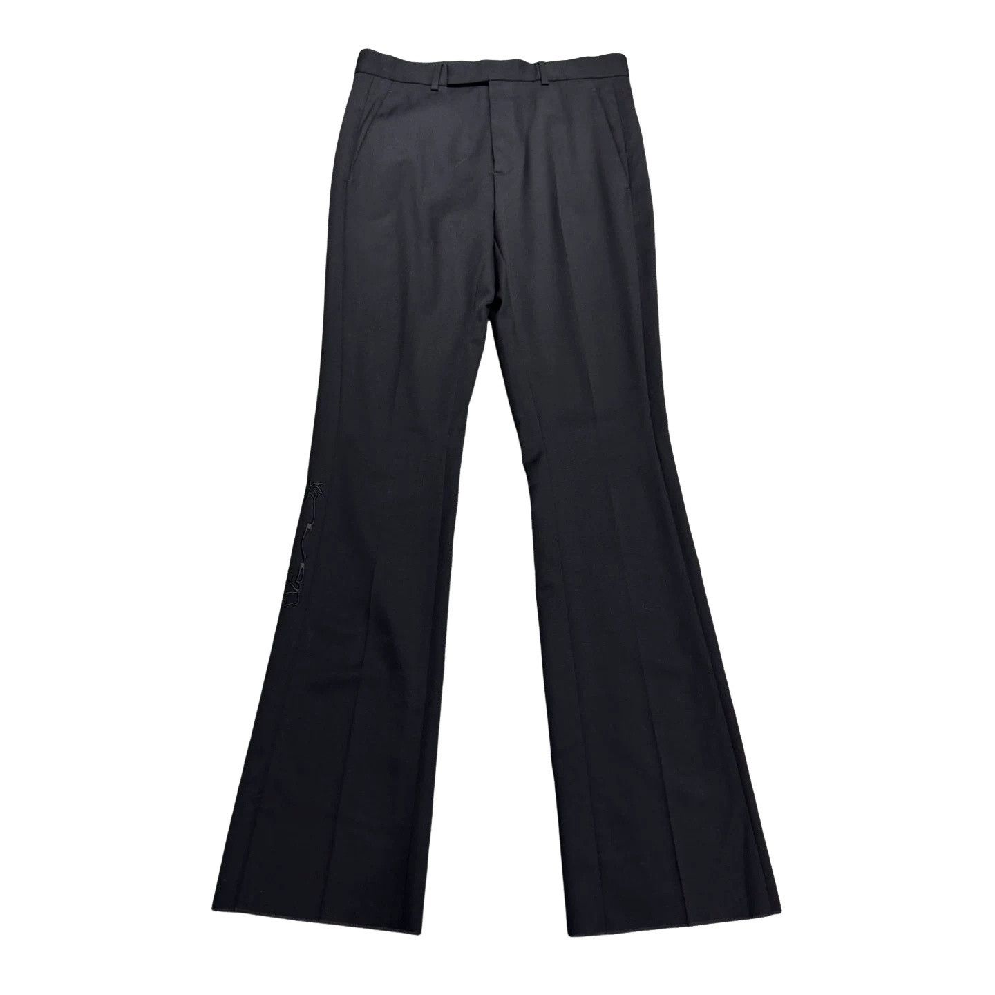 Dior Dior x Travis Scott Embroidered Wool Flare Pants 30 Size US 30 / EU 46 - 1 Thumbnail