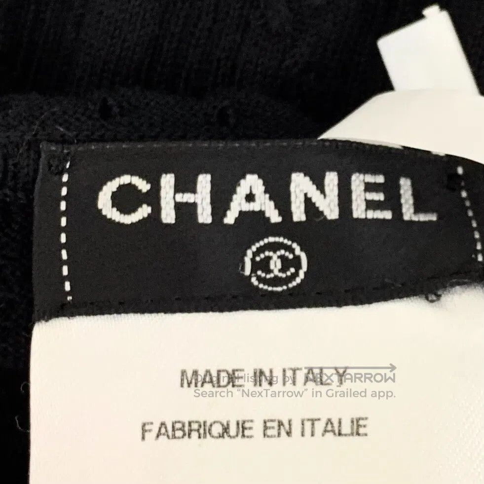 Chanel Chanel Black double C cotton crew neck sleeveless knit ves Size XS / US 0-2 / IT 36-38 - 5 Thumbnail