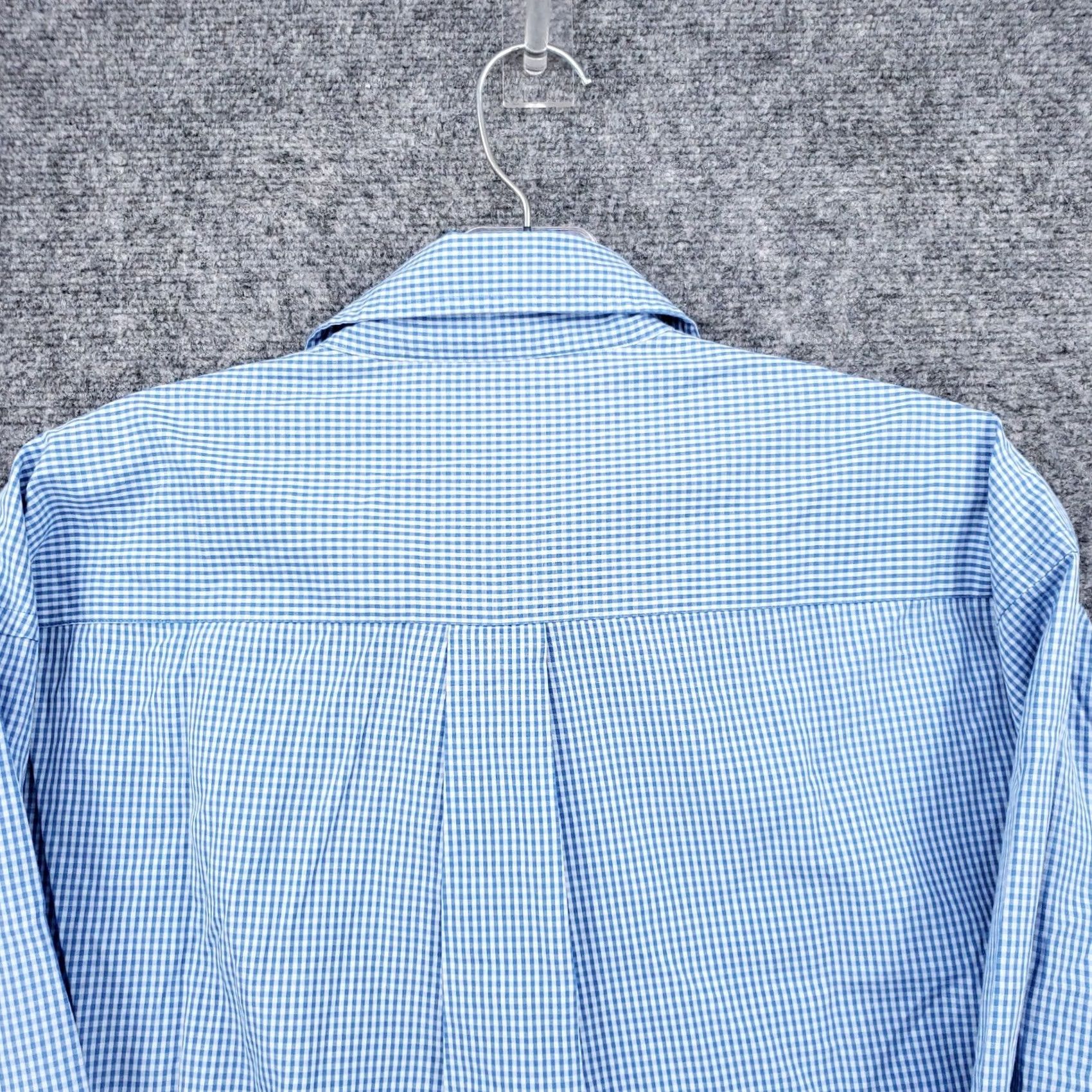 Brooks Brooks Shirt Men M Medium Button-Down Long Sleeve Blue Check Cotton Casual Sport Size US M / EU 48-50 / 2 - 6 Thumbnail