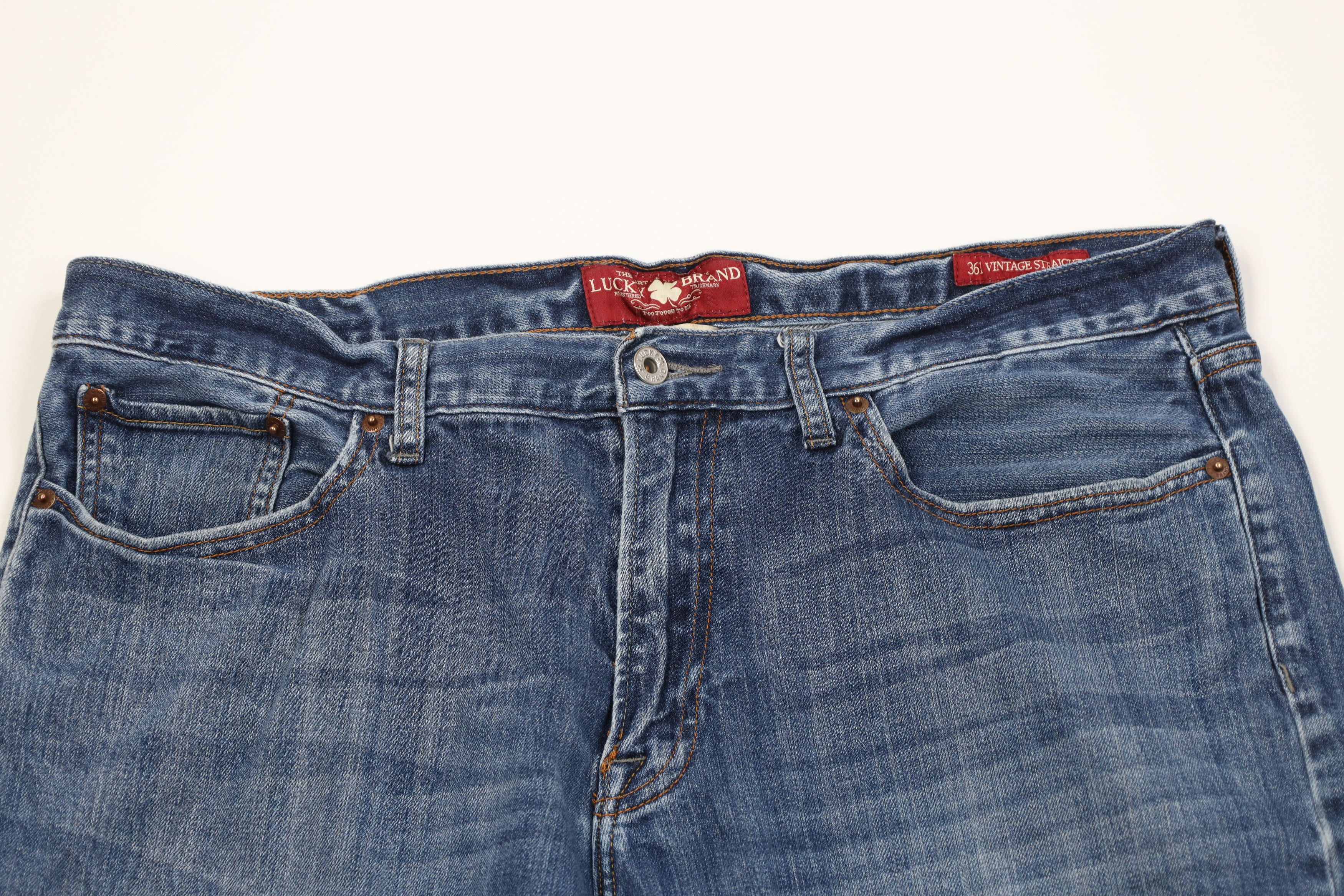 Lucky Brand Vintage Lucky Brand 361 Vintage Straight Wide Leg Jeans Blue Size US 38 / EU 54 - 2 Thumbnail