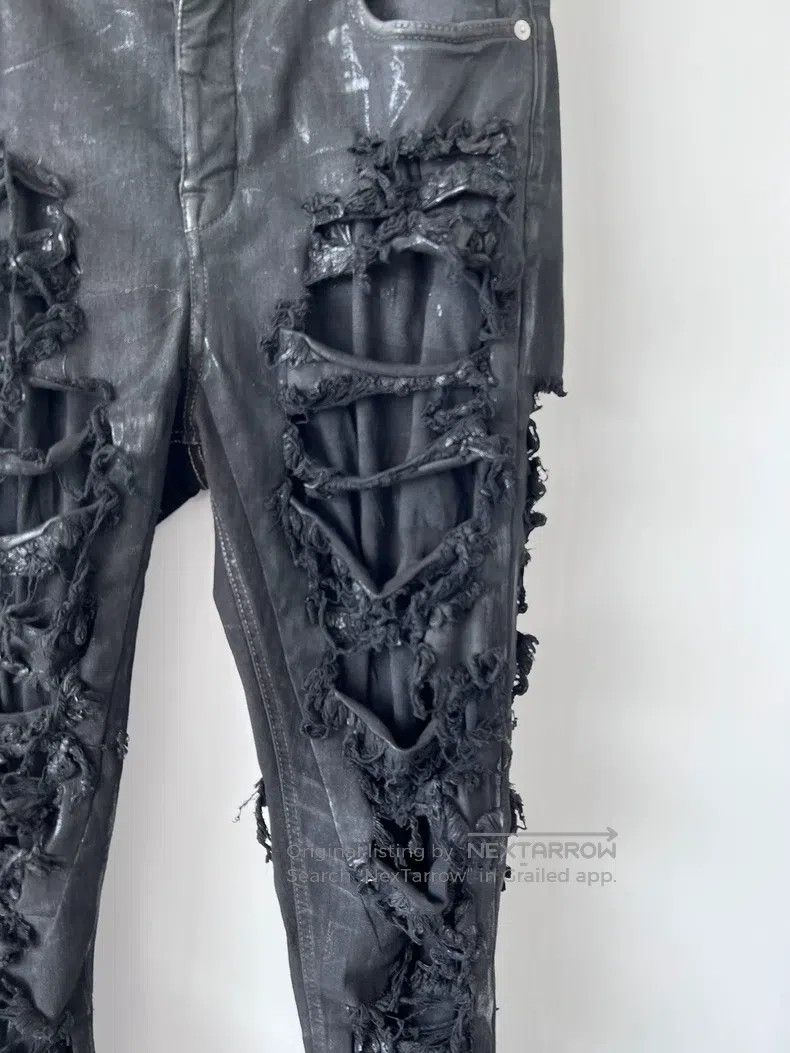 Rick Owens Rick Owens Black Big Damage Erosive Jeans Size US 31 - 3 Thumbnail