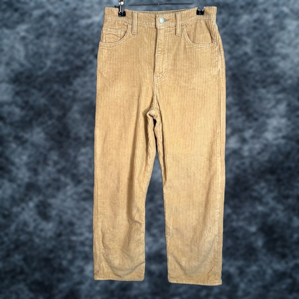 Levi's Levis Beige Ribcage Corduroy Straight Ankle Pants Womens Size 26 Cotton Size 26" / US 2 / IT 38 - 1 Thumbnail