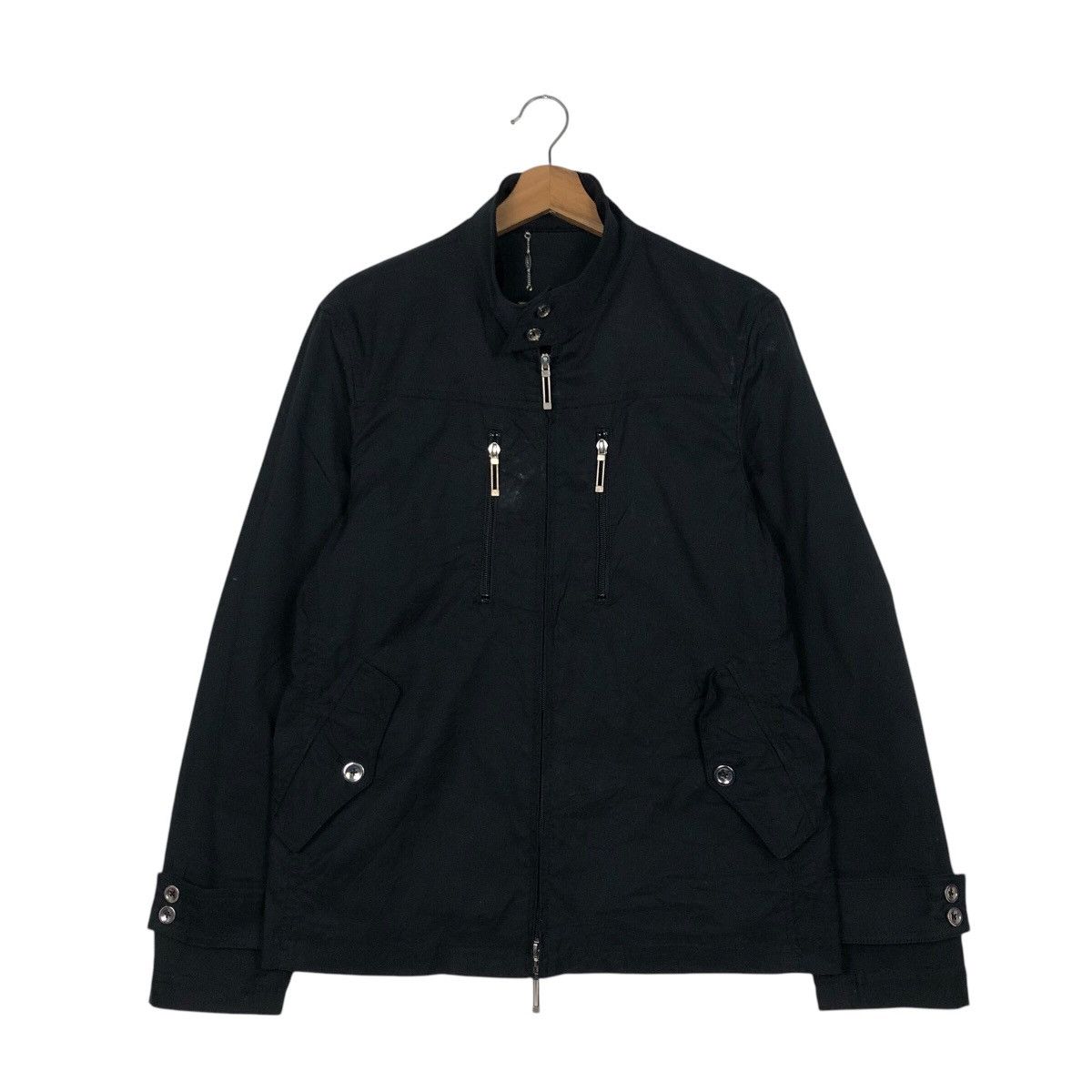 Japanese Brand 📌Rich Black Chore Biker Jacket Junmen Blackine Ginza Japan Size US L / EU 52-54 / 3 - 2 Thumbnail