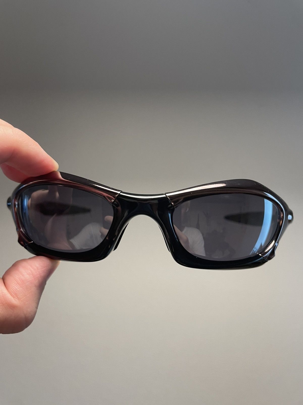 Oakley OAKLEY SPLICE BLACK CHROME SUNGLASSES WITH BOX | Grailed