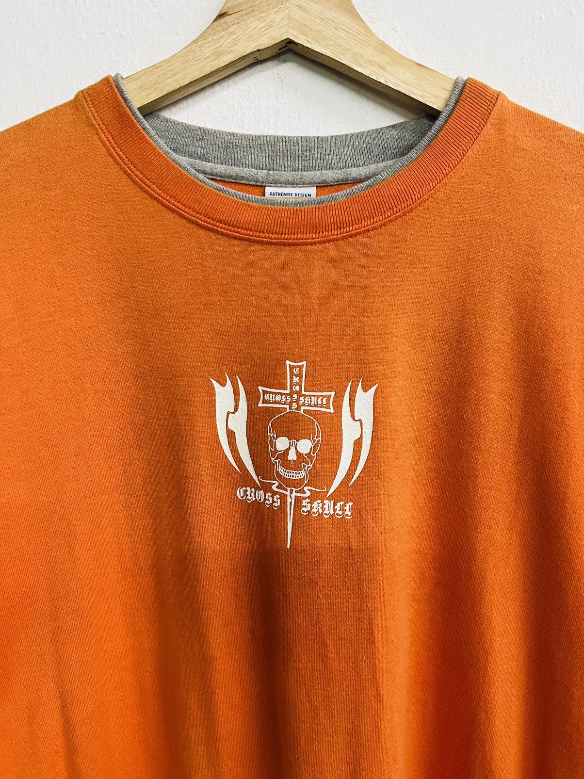 Japanese Brand VINTAGE SKULL CROSS BIG LOGO TEE Size US M / EU 48-50 / 2 - 3 Thumbnail