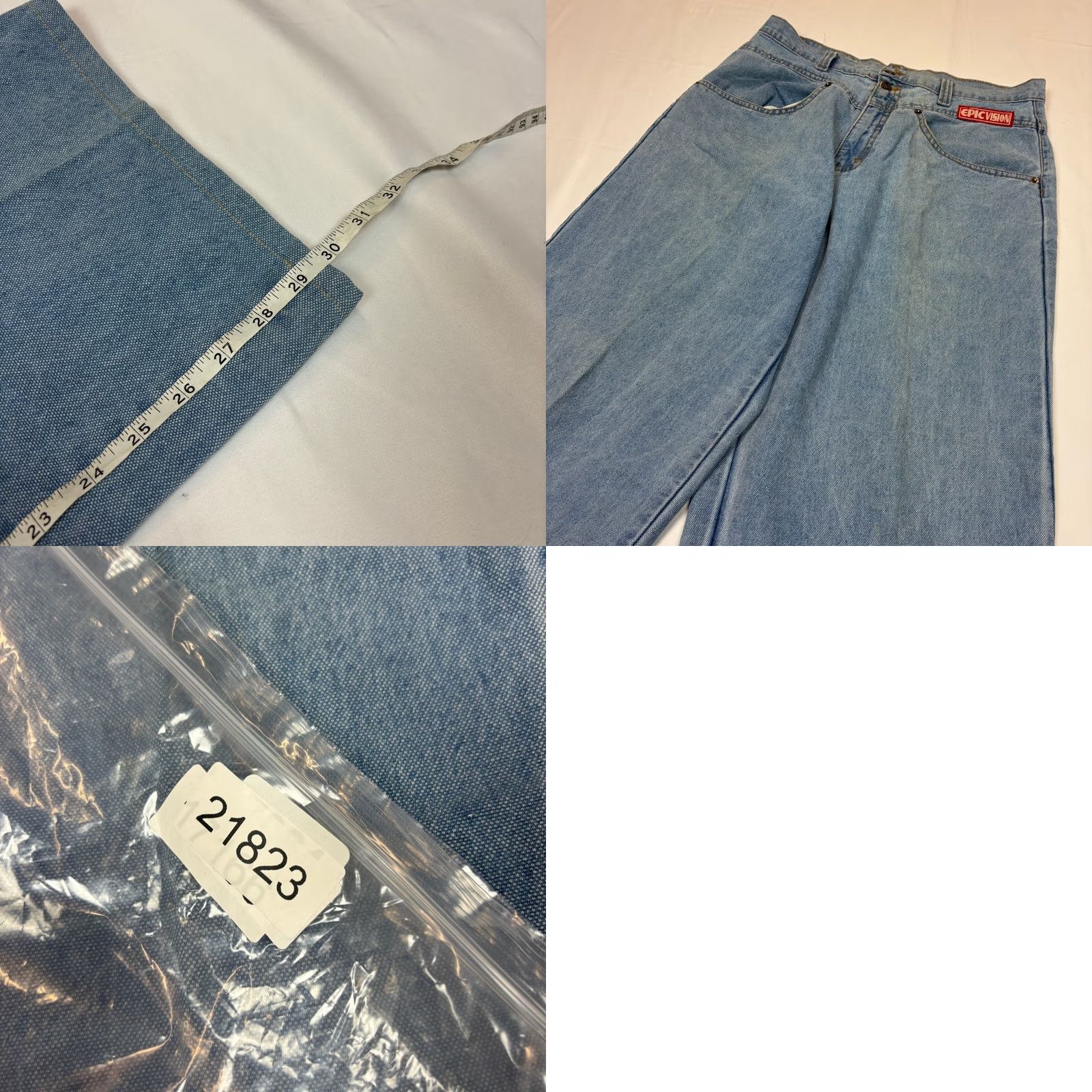 Vintage VINTAGE Epic Vision Jeans Men's Wide Leg 33x30 Baggy Skate Y2K Rave Size US 33 - 8 Thumbnail