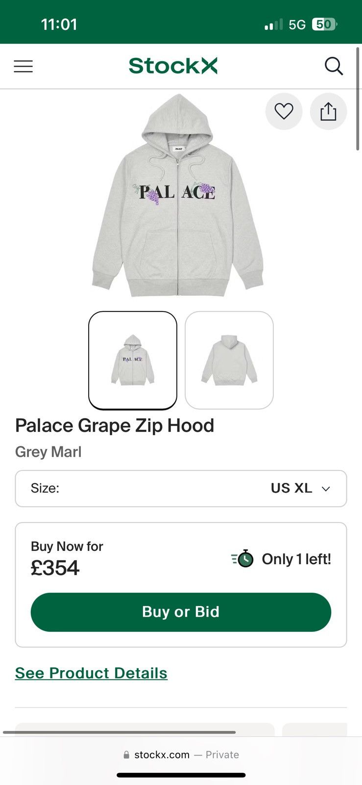 Palace Palace Grape Hoodie Size US M / EU 48-50 / 2 - 1 Thumbnail