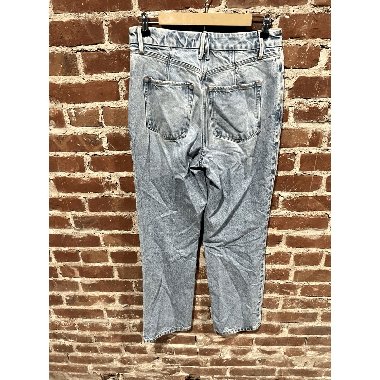 Good American Good American Jeans Women Blue Denim Straight 4/27 Size 4/27 Regular 31in Inseam Women’s Blue Denim Straight Jeans Size 27" / US 4 / IT 40 - 2 Thumbnail