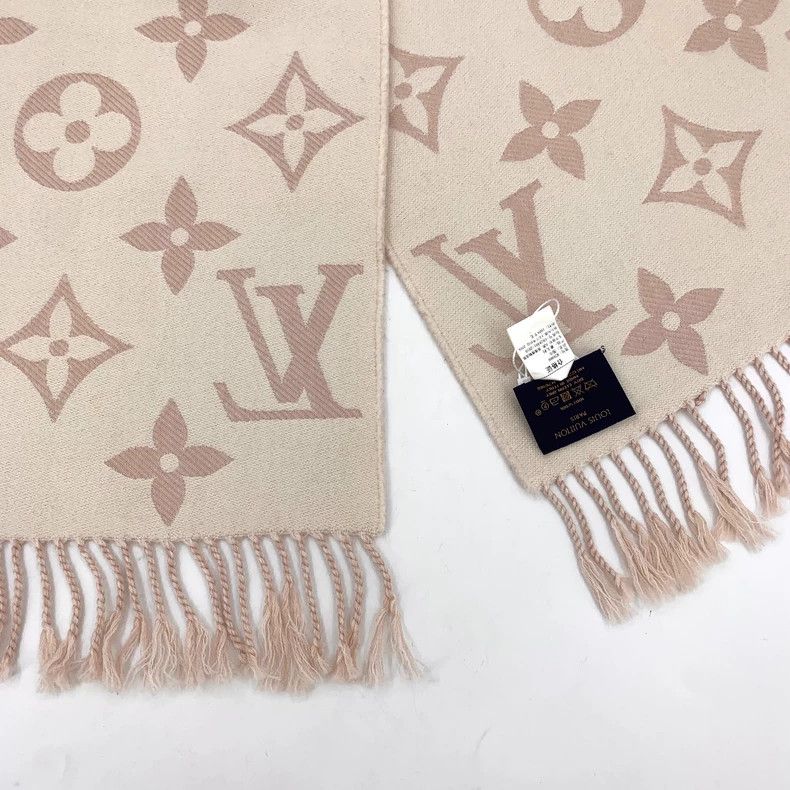 Louis Vuitton Louis Vuitton Pink logo presbyopic full print wool fringe Size ONE SIZE - 6 Thumbnail