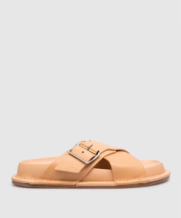 Jil Sander o1y1025 Leather Slippers in Sand Size US 6 / IT 36 - 1 Thumbnail
