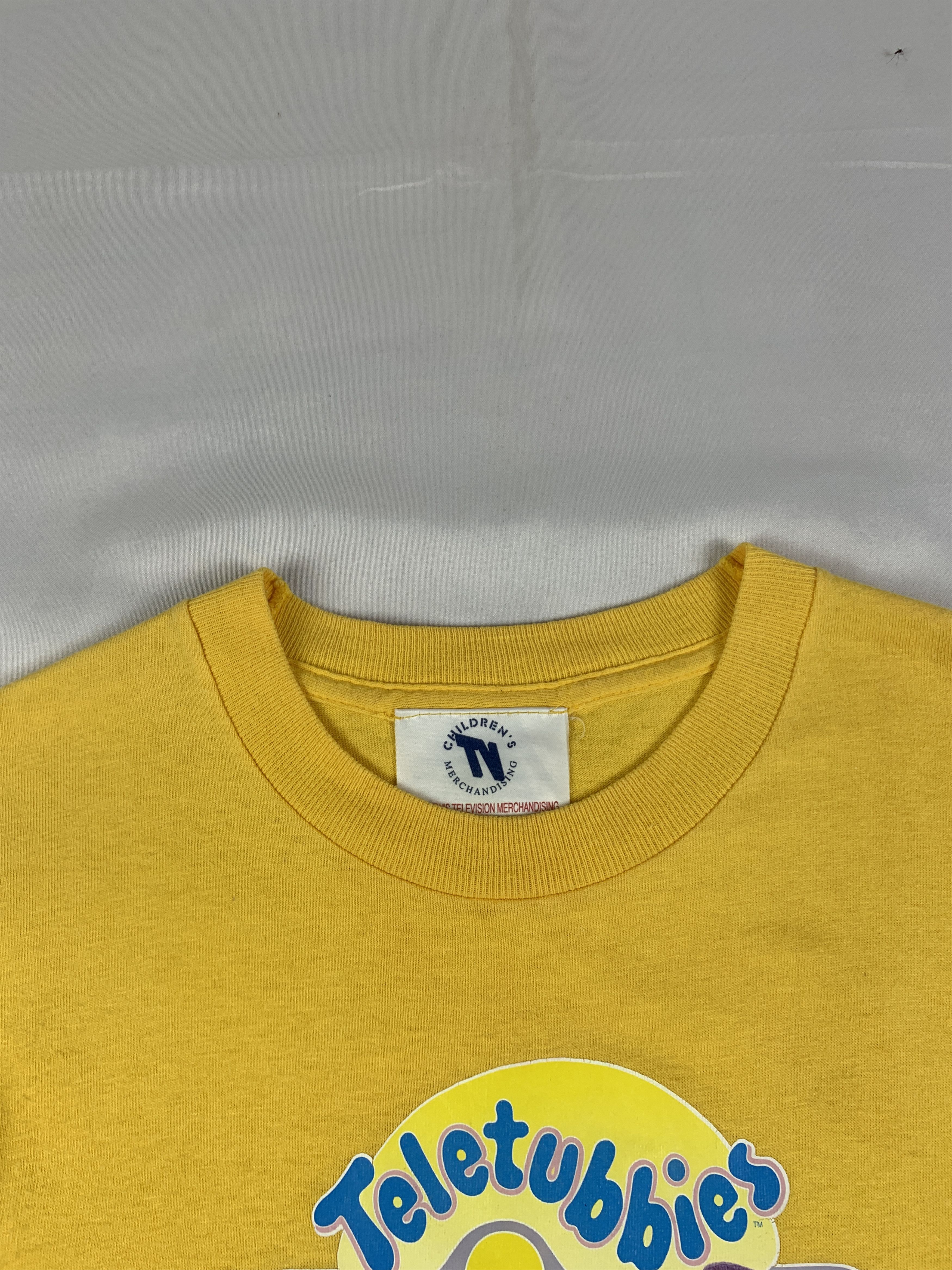 Cartoon Network 2000s Teletubies Yellow Full Squad Baby Tee (S) Size S / US 4 / IT 40 - 6 Thumbnail