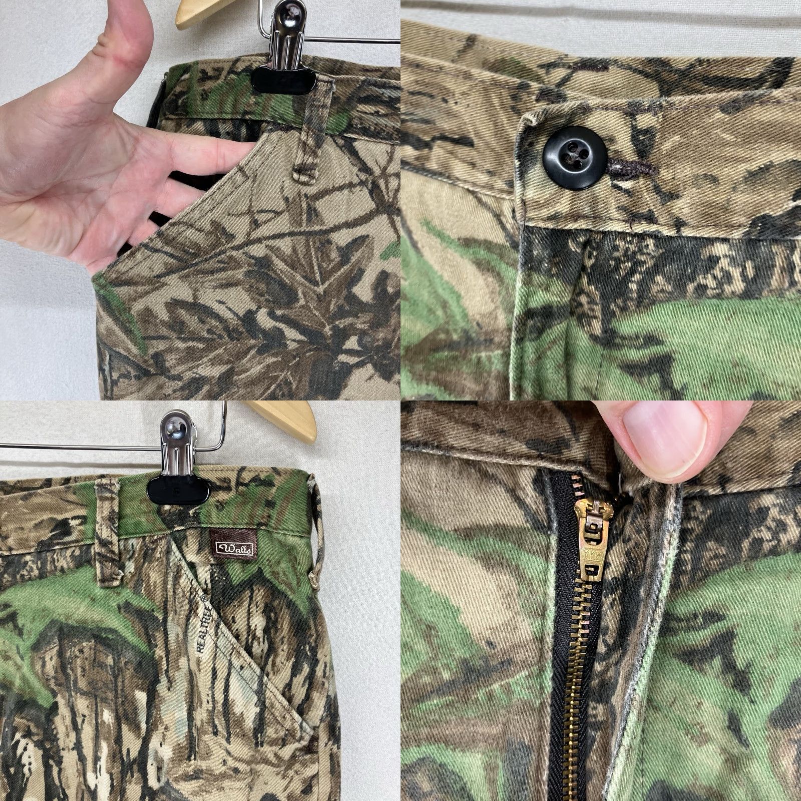Walls VINTAGE Walls Camo Pants Large 38x25.5 Camouflage Cargo Adjustable Waist Mens Size US 33 - 8 Thumbnail