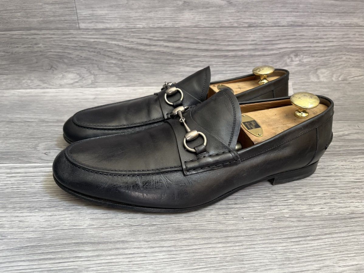 Gucci Gucci horsebit black leather loafers sz uk 9.5 Size US 10.5 / EU 43-44 - 4 Thumbnail