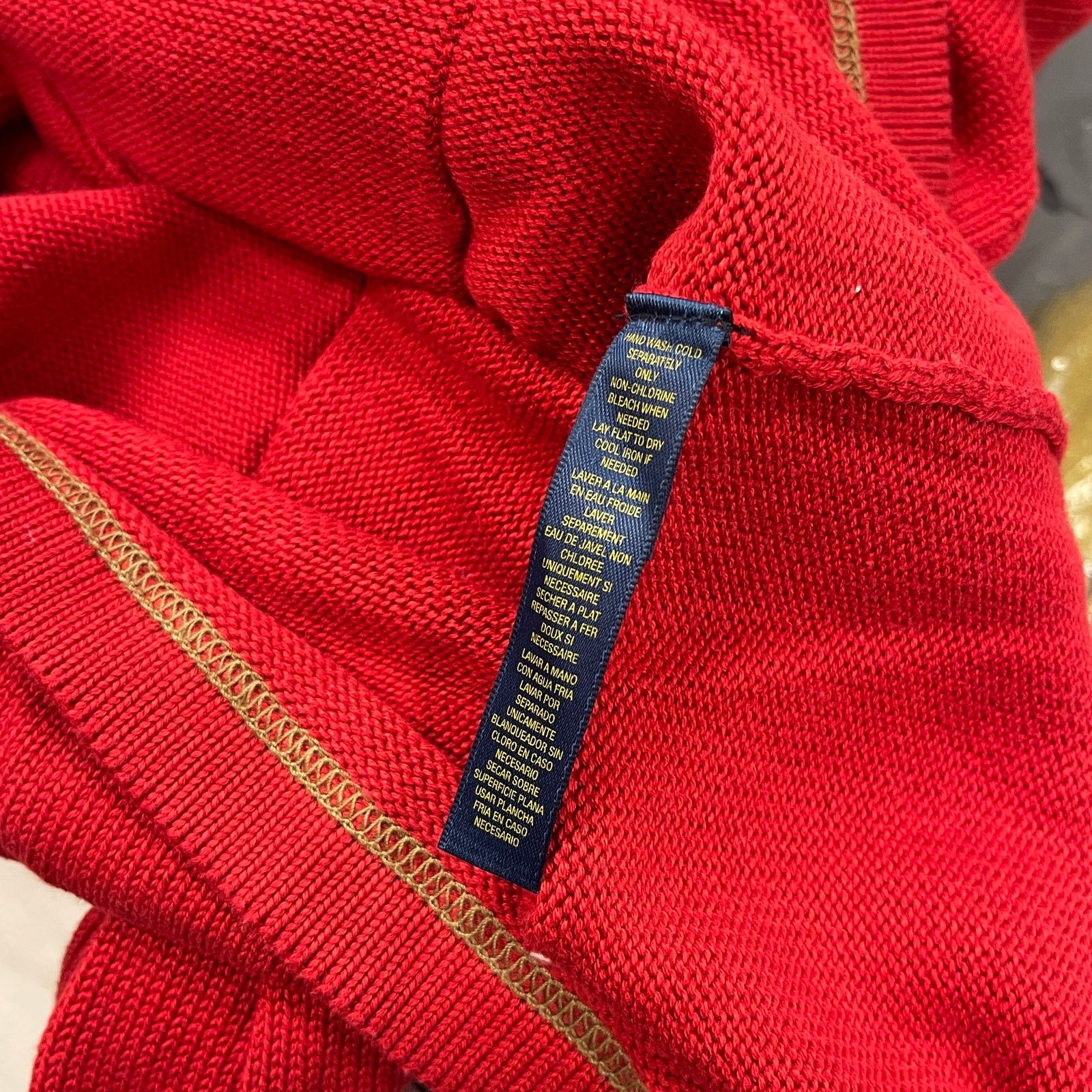 Rugby Ralph Lauren Varsity Letter Cardigan Red Size Small S