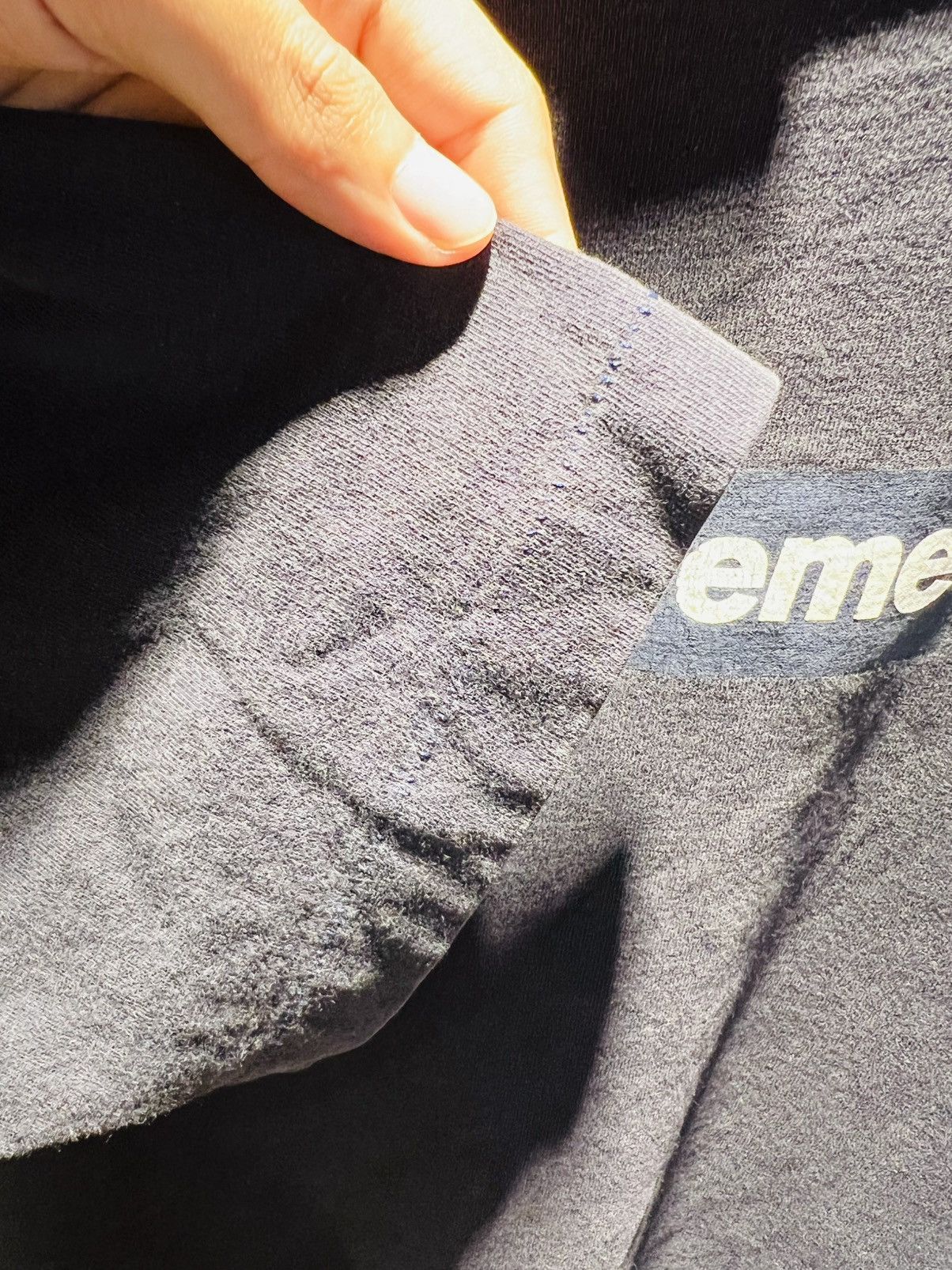 Supreme × Vintage 1999 Supreme Navy on Navy Box Logo T-Shirt Size US XL / EU 56 / 4 - 5 Thumbnail