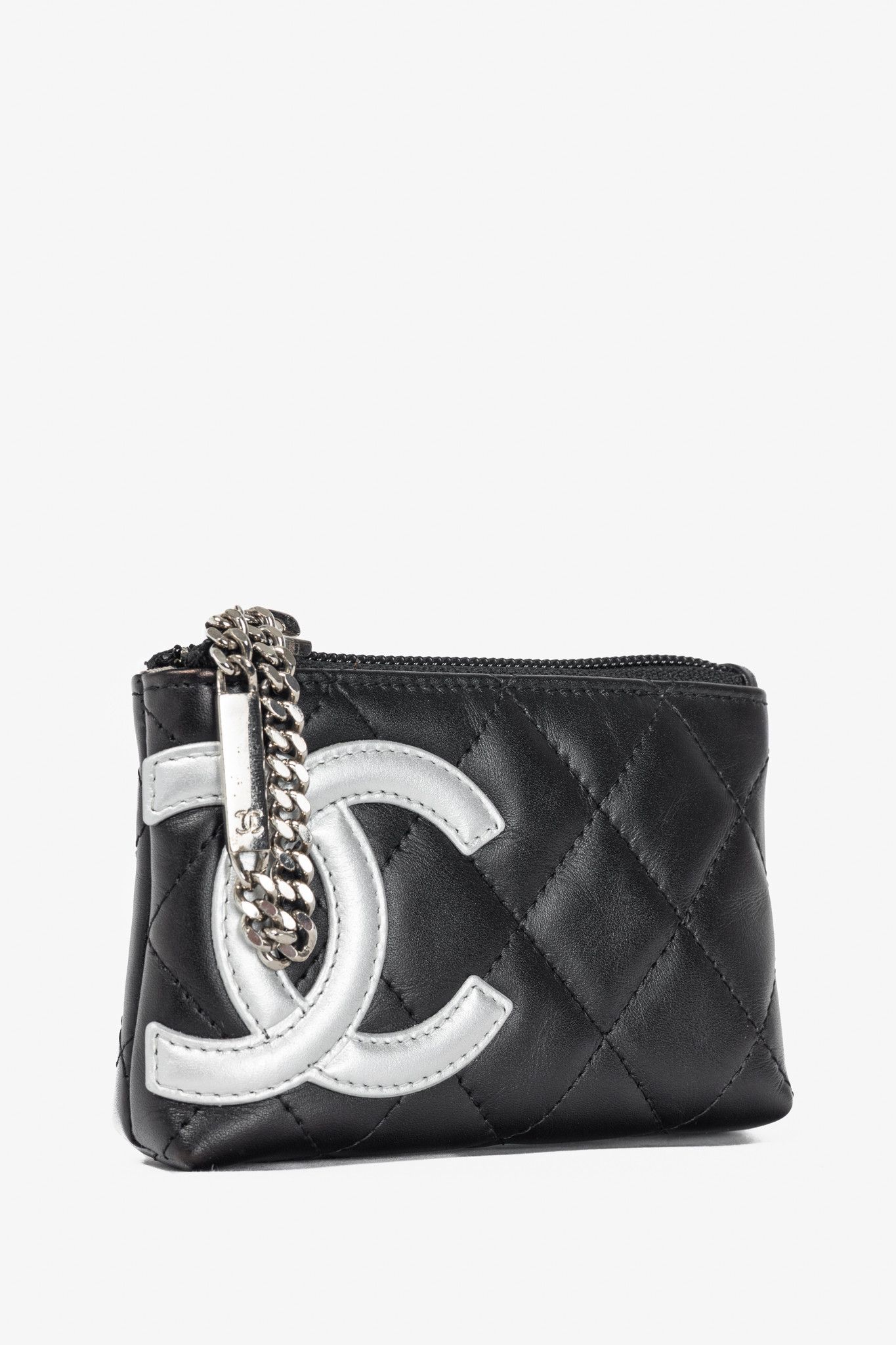 Chanel Chanel 12C Noir & Argen Cambon CC Quilted Card Case Size ONE SIZE - 2 Thumbnail