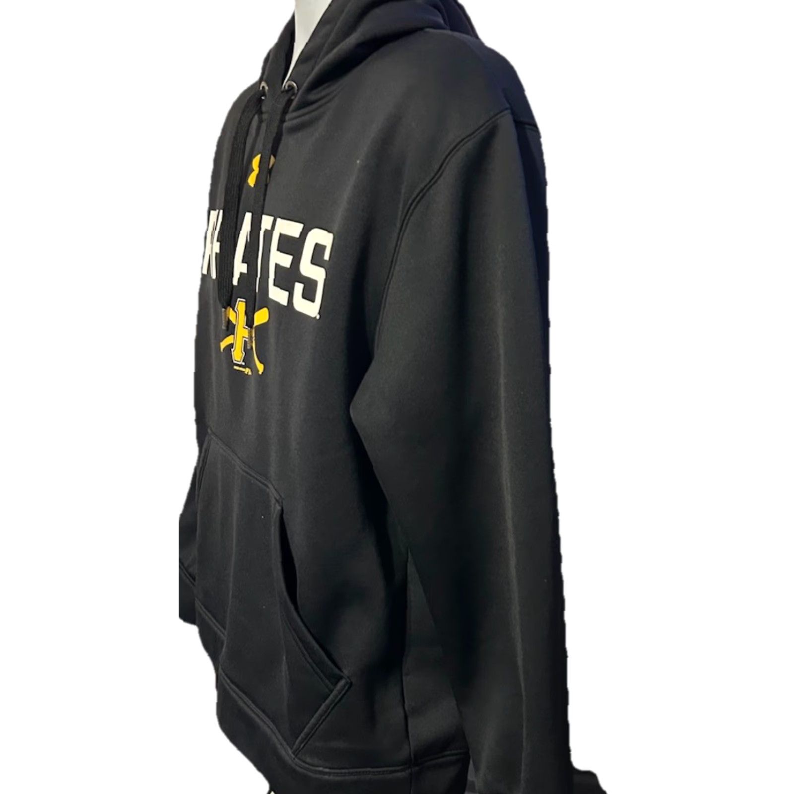 Under Armour Pittsburgh Pirates Under Armour Hoodie Adult Medium Black Drawstring Hooded Zip Pullover Logo MLB Branded Worn 2015 Size US M / EU 48-50 / 2 - 3 Thumbnail