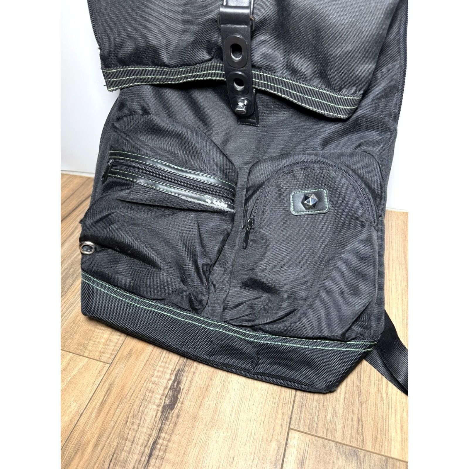 Vintage ThinkGeek Bag of Holding Backpack Black Dungeons & Dragons Rolltop Casual 18”x12” Size ONE SIZE - 3 Thumbnail