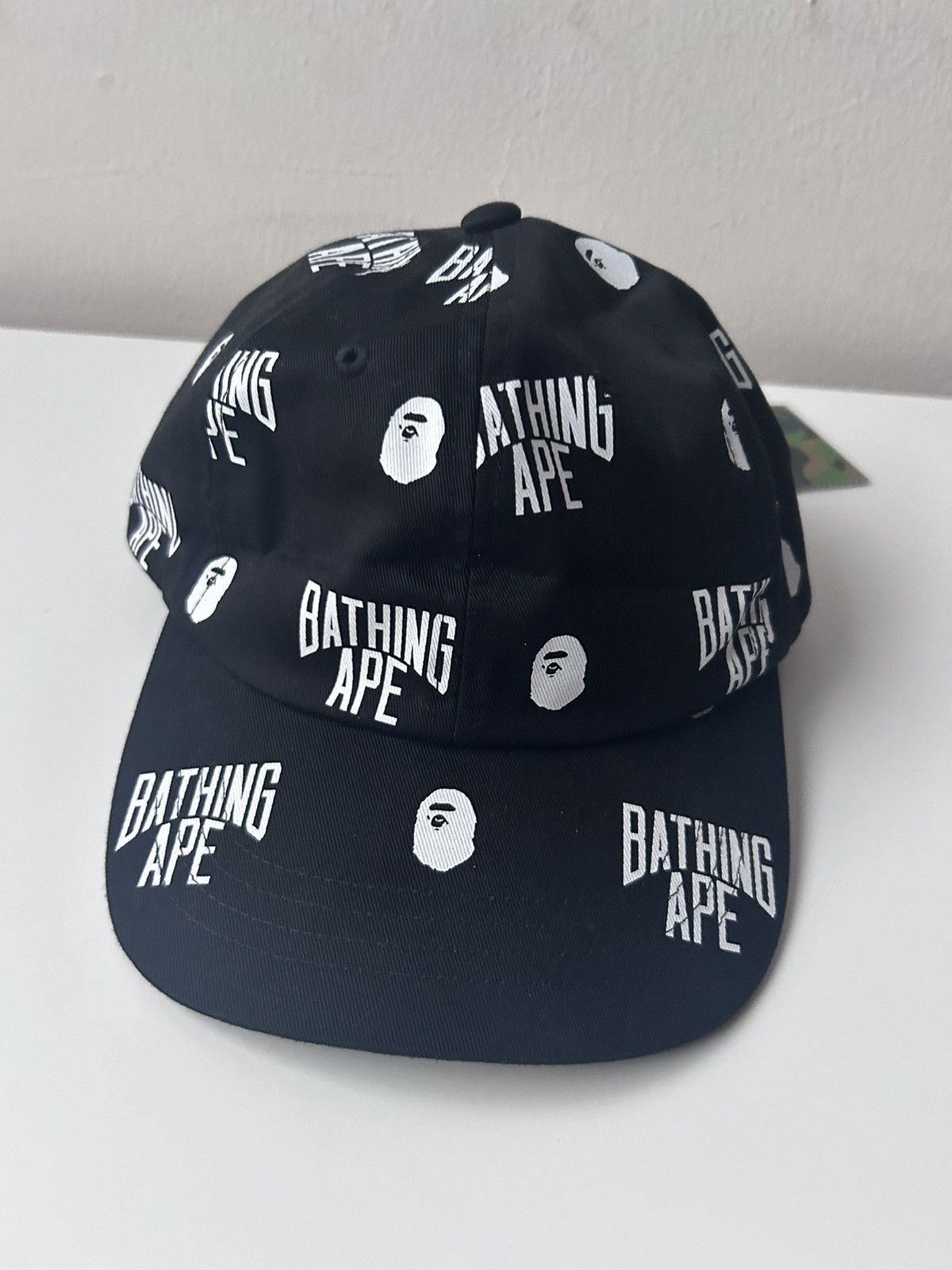 image of Bape Monogram Panel Cap Black, Men's