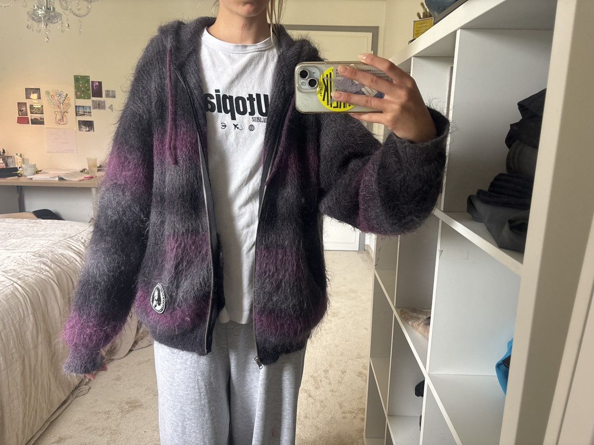 Supreme Hysteric Glamour Mohair Zip Up Hooded Sweater