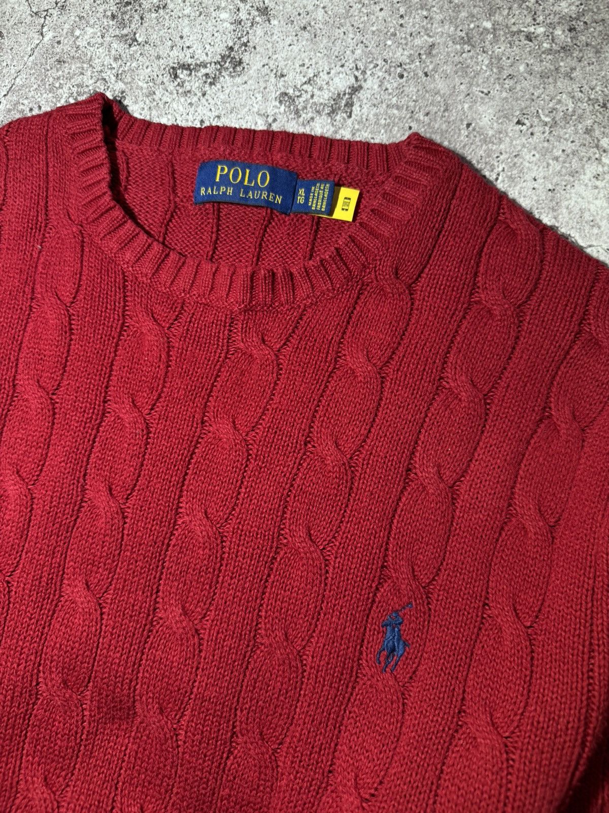 Polo Ralph Lauren Polo Ralph Lauren Vintage Knitted Red Sweater Embroidered Size US XL / EU 56 / 4 - 3 Thumbnail