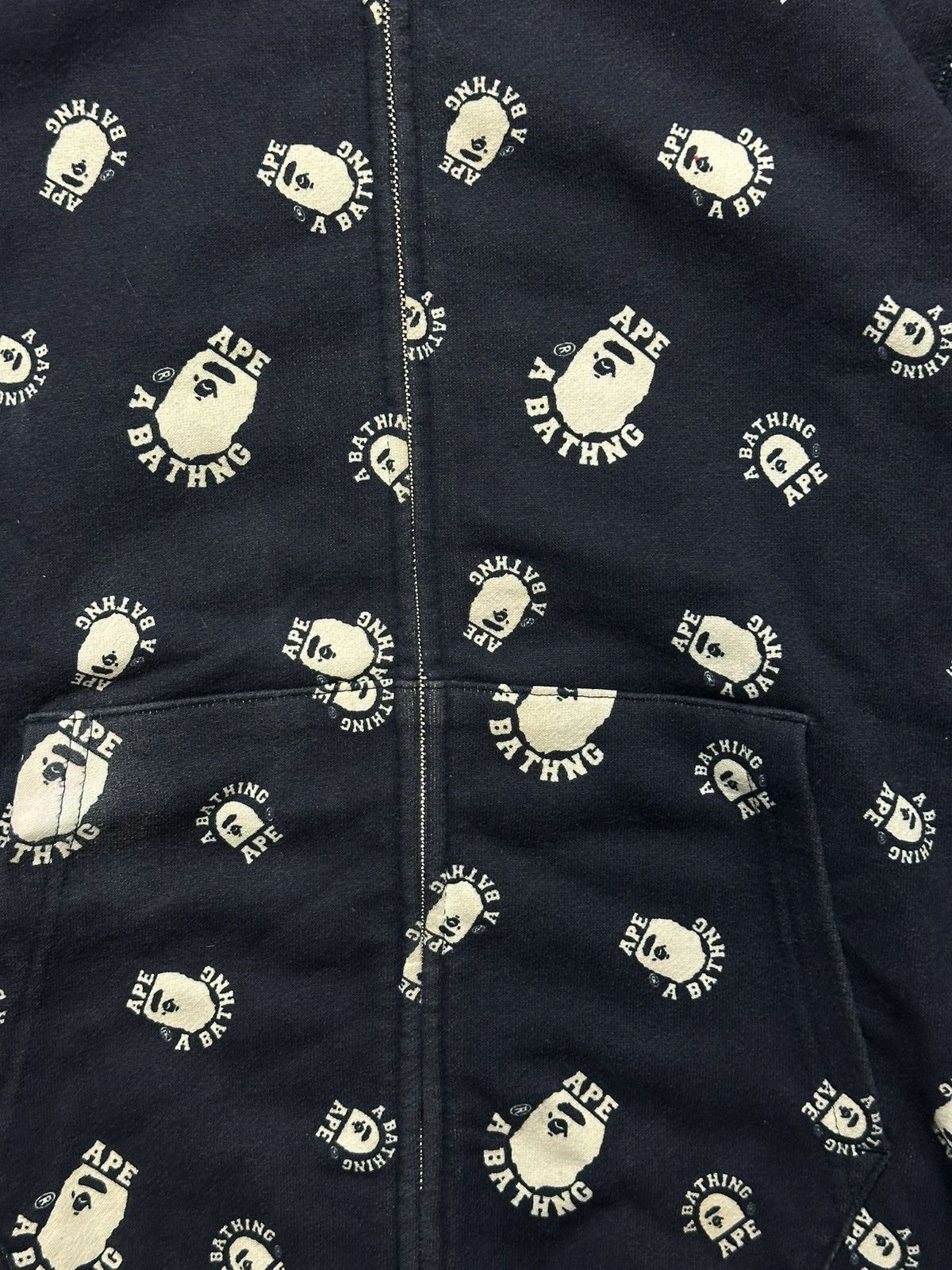 Bape Vintage Bape AOP Zip Hoodie Glow In The Dark Size US M / EU 48-50 / 2 - 3 Thumbnail