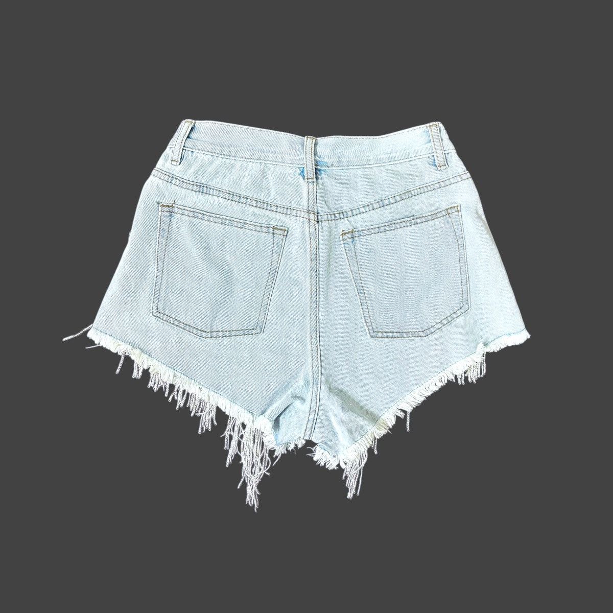 Other On Twelfth Women’s Light Indigo Sequin Denim Shorts Sz S Size 25" / US 0 / IT 36 - 14 Thumbnail