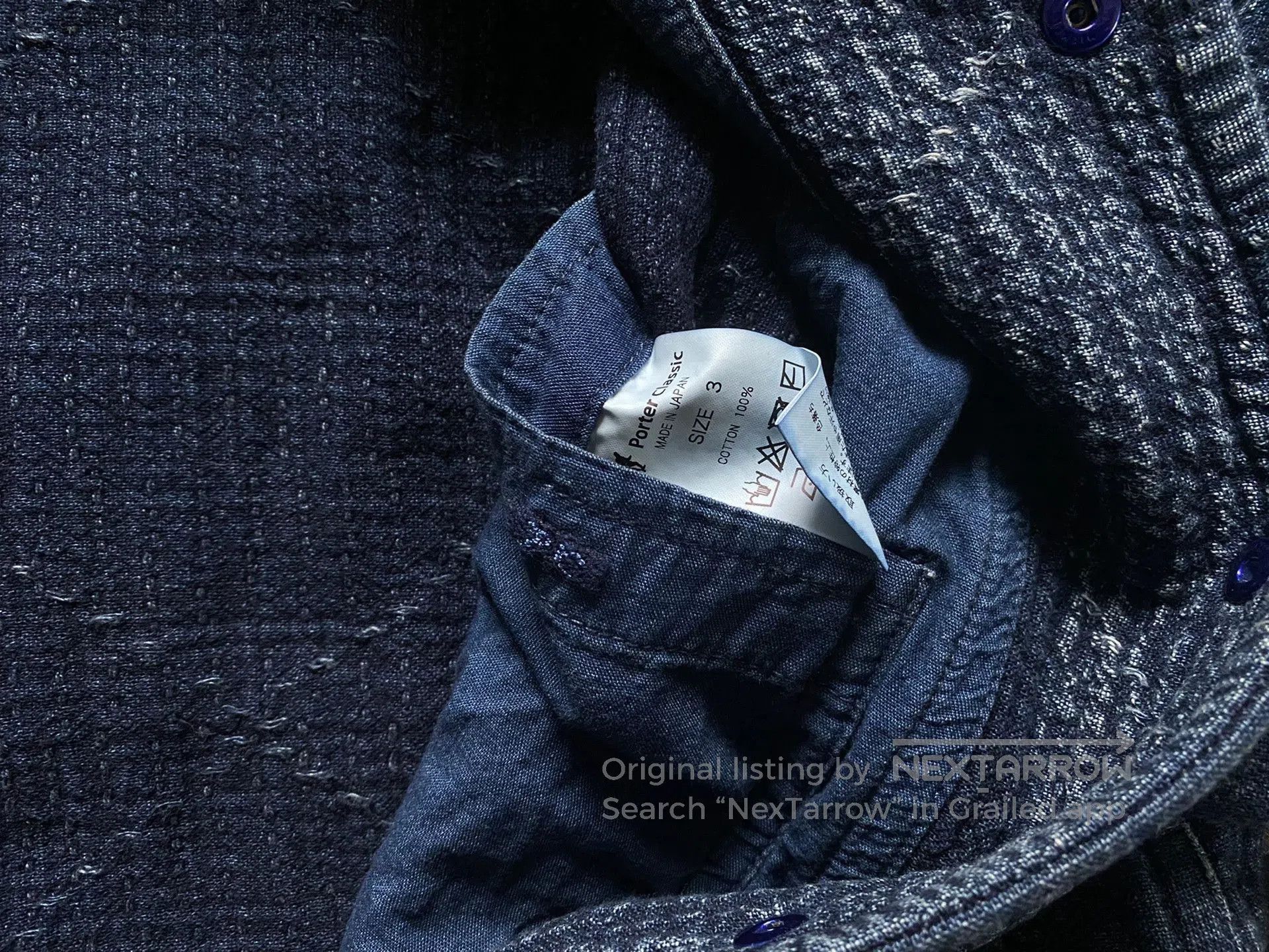 Porter Classic porter classic sashiko original mil-shirt jacket. Size US L / EU 52-54 / 3 - 4 Thumbnail