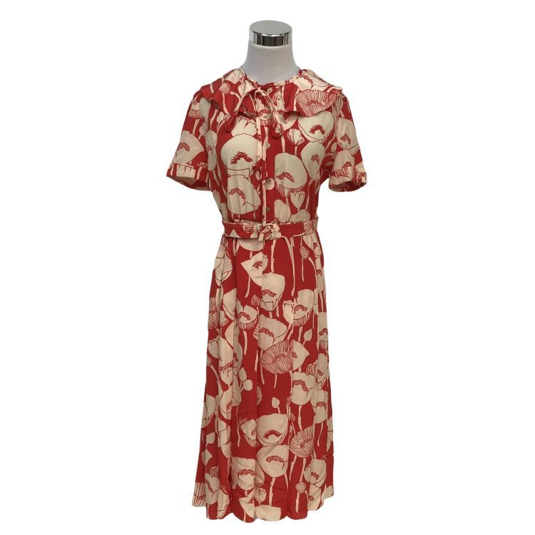 Gucci Gucci Floral Print Silk Midi Dress Size 38 Size XS / US 0-2 / IT 36-38 - 1 Thumbnail
