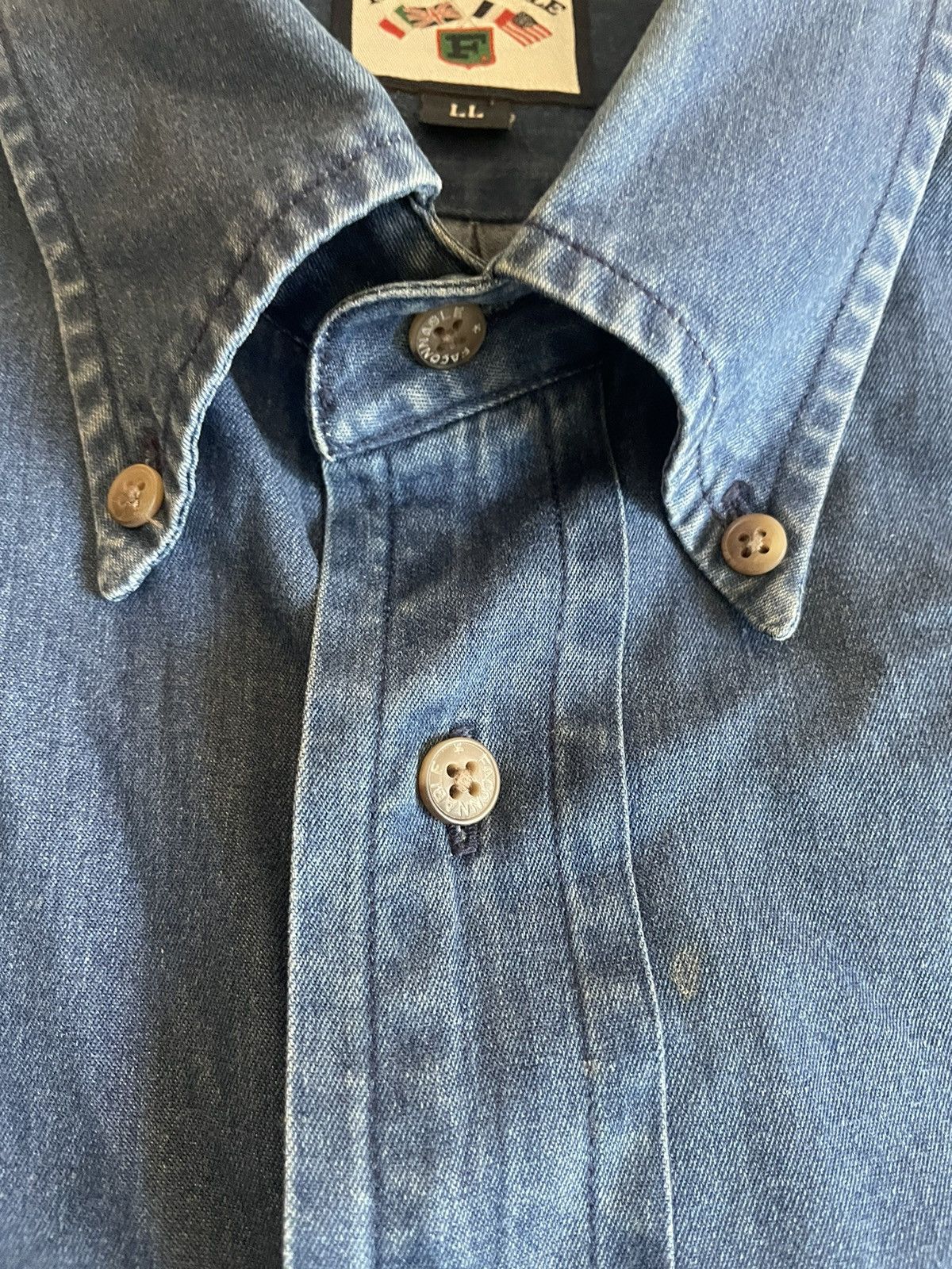 Faconnable × Vintage Denim Button Down Sport Shirt Size US L / EU 52-54 / 3 - 5 Thumbnail